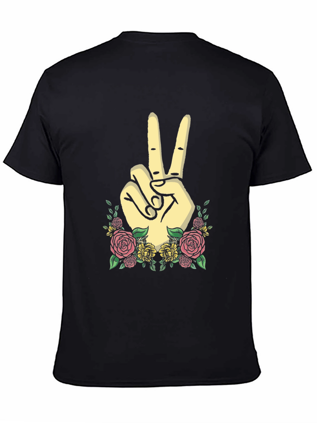 Peace Sign Floral Graphic Tee