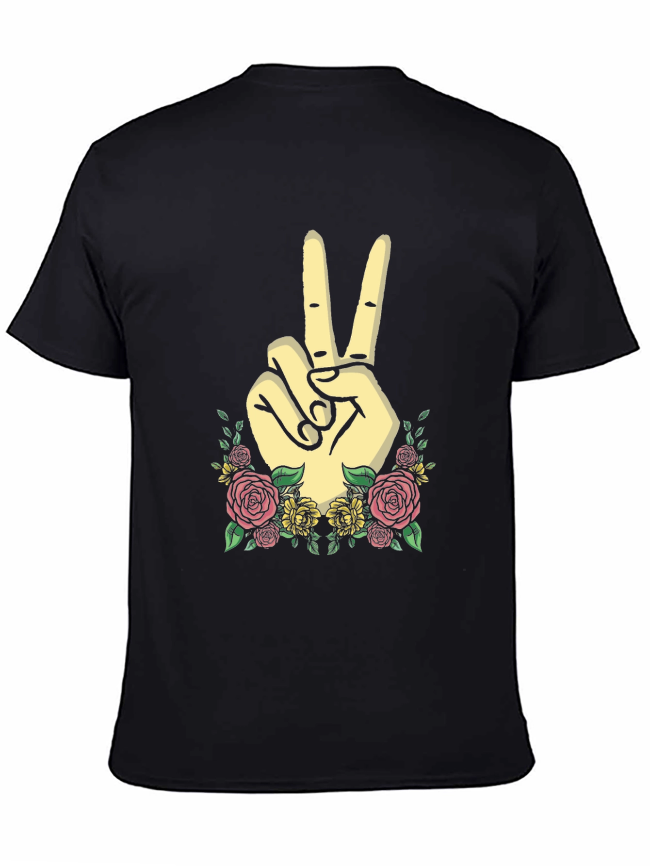 Peace Sign Floral Graphic Tee