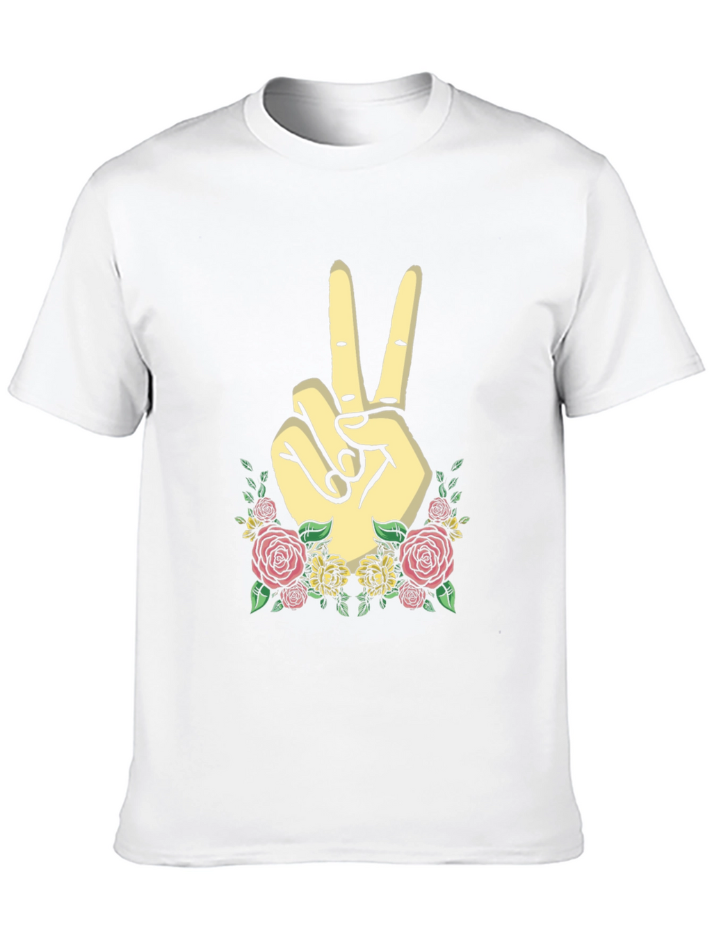 Peace Sign Floral Graphic Tee