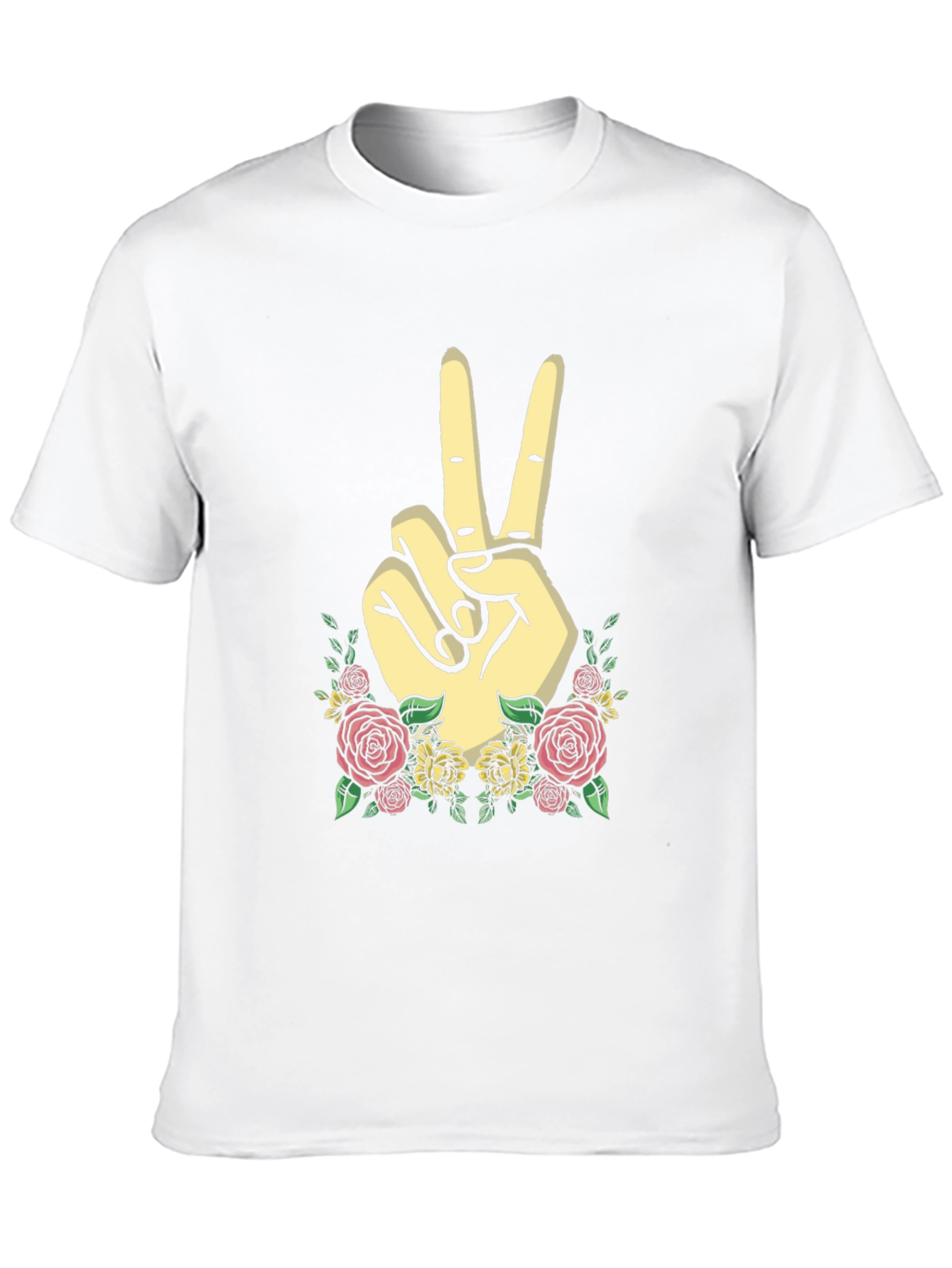 Peace Sign Floral Graphic Tee