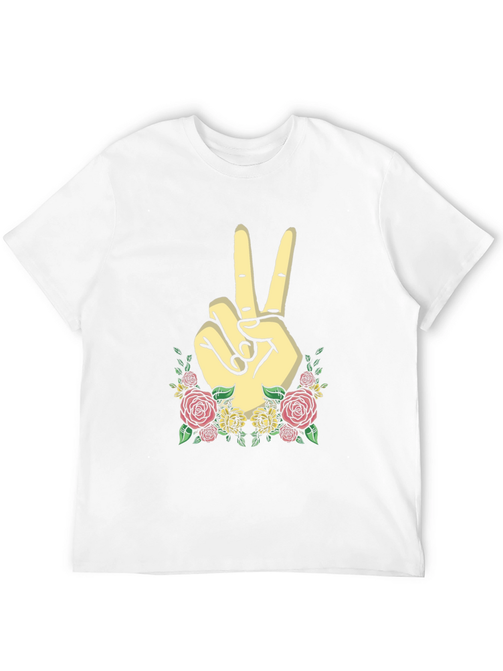 Peace Sign Floral Graphic Tee