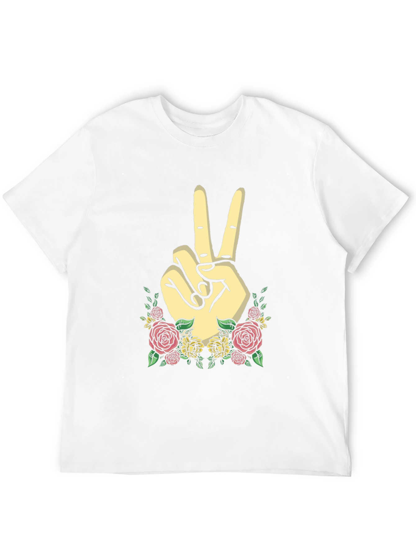 Peace Sign Floral Graphic Tee