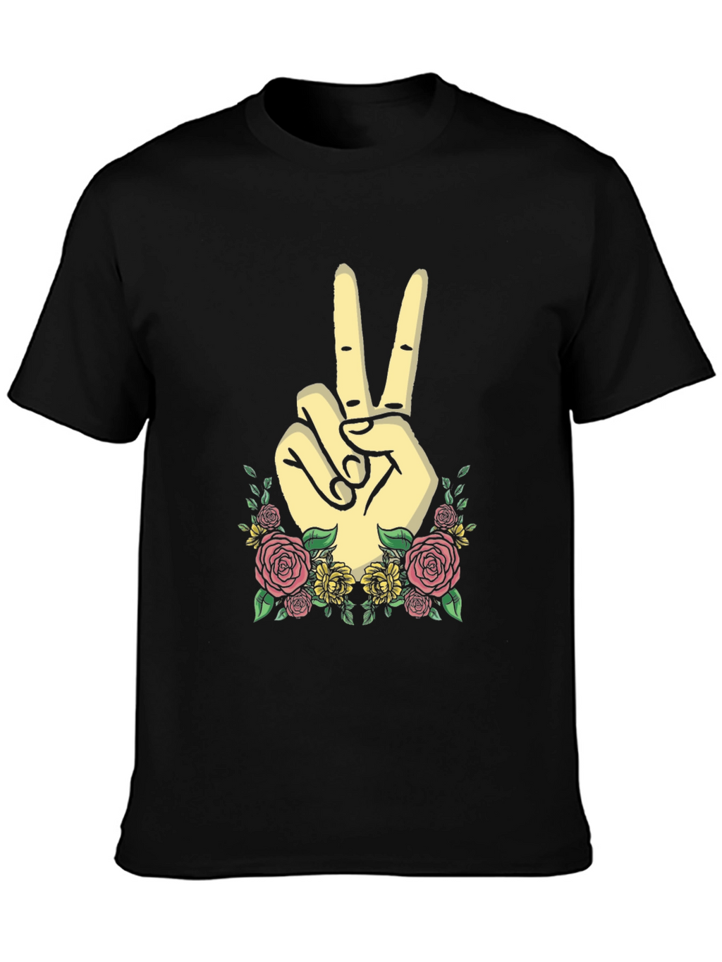 Peace Sign Floral Graphic Tee