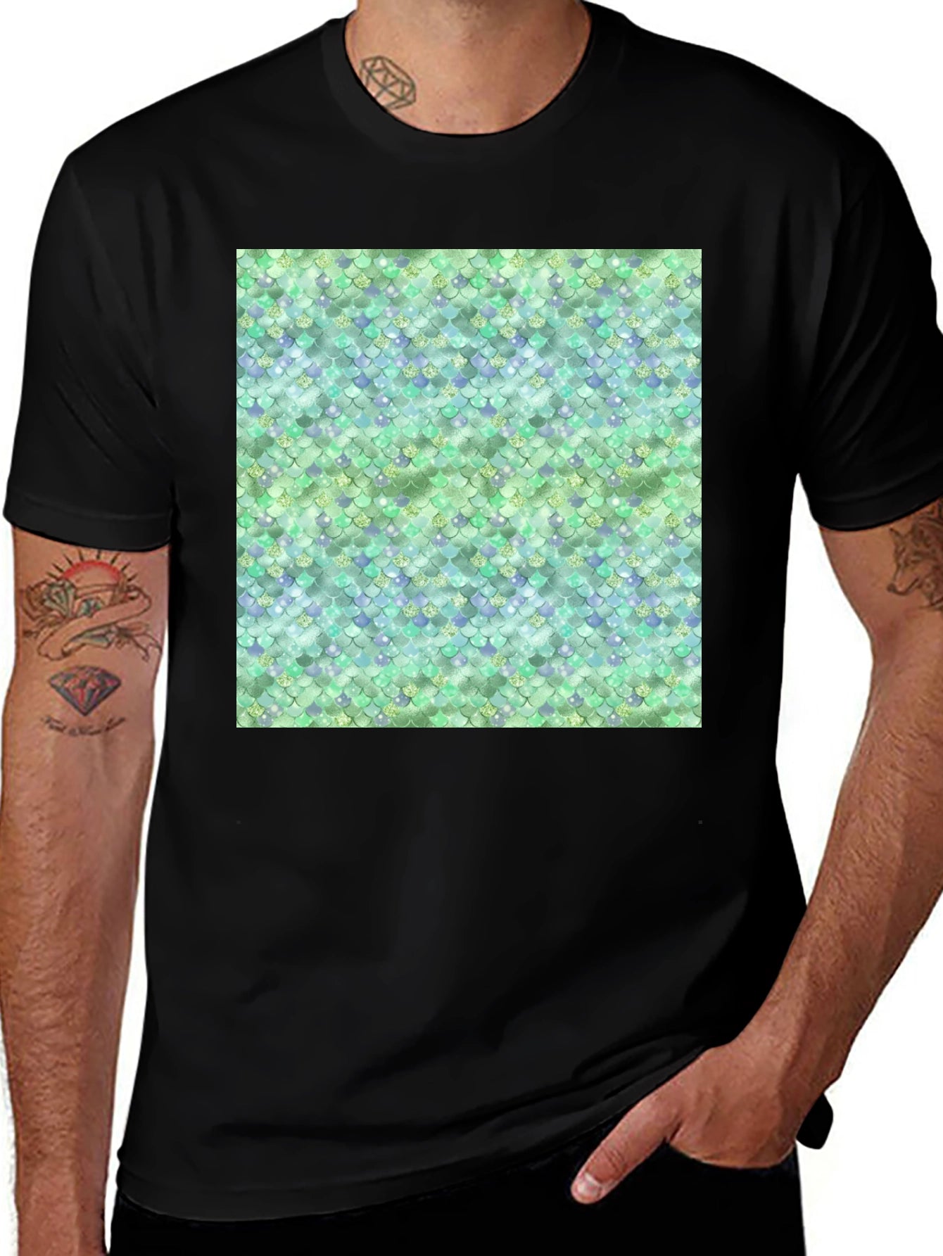 Scales Pattern T-Shirt - Unique Design