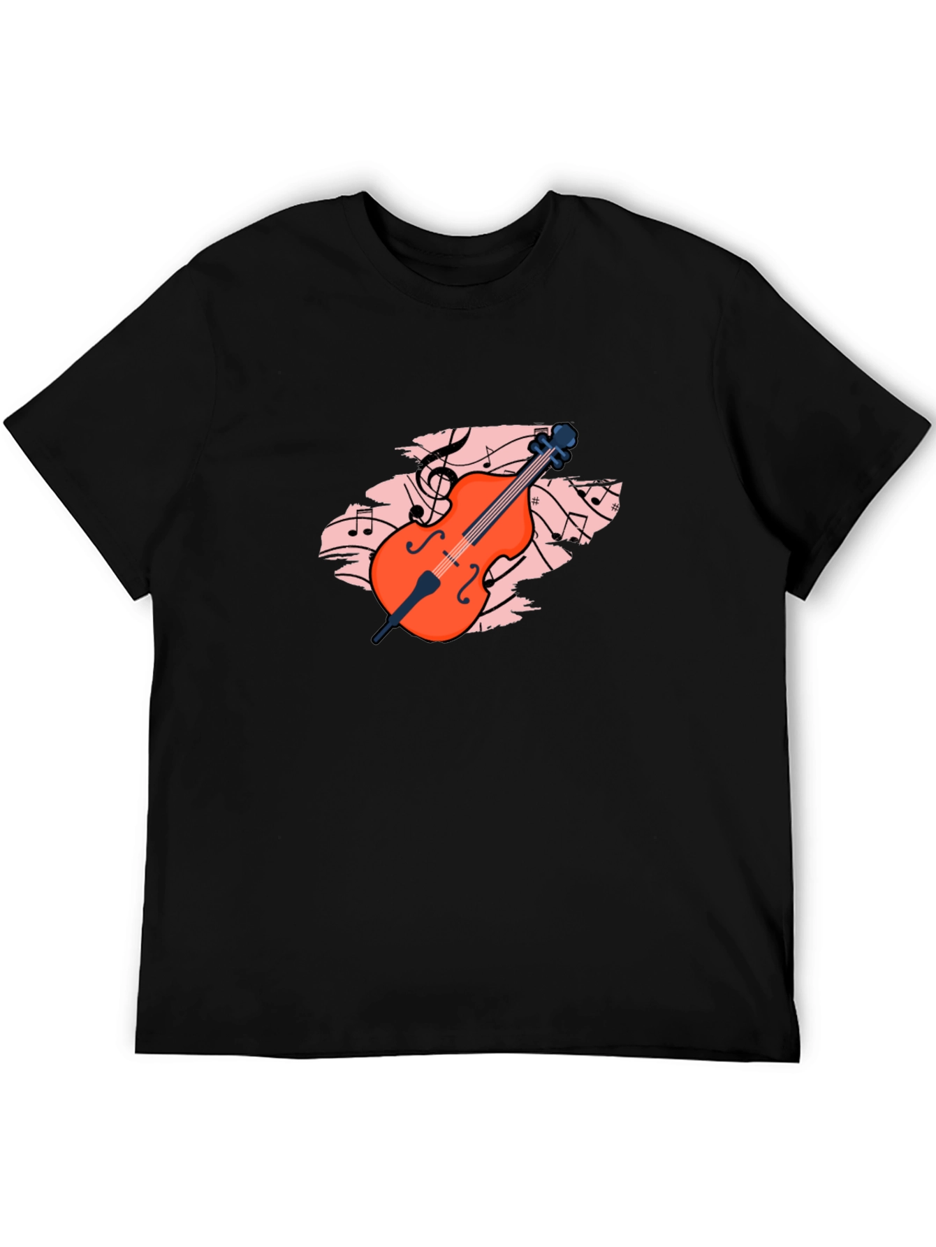 Musical Cello Graphic Tee - Black