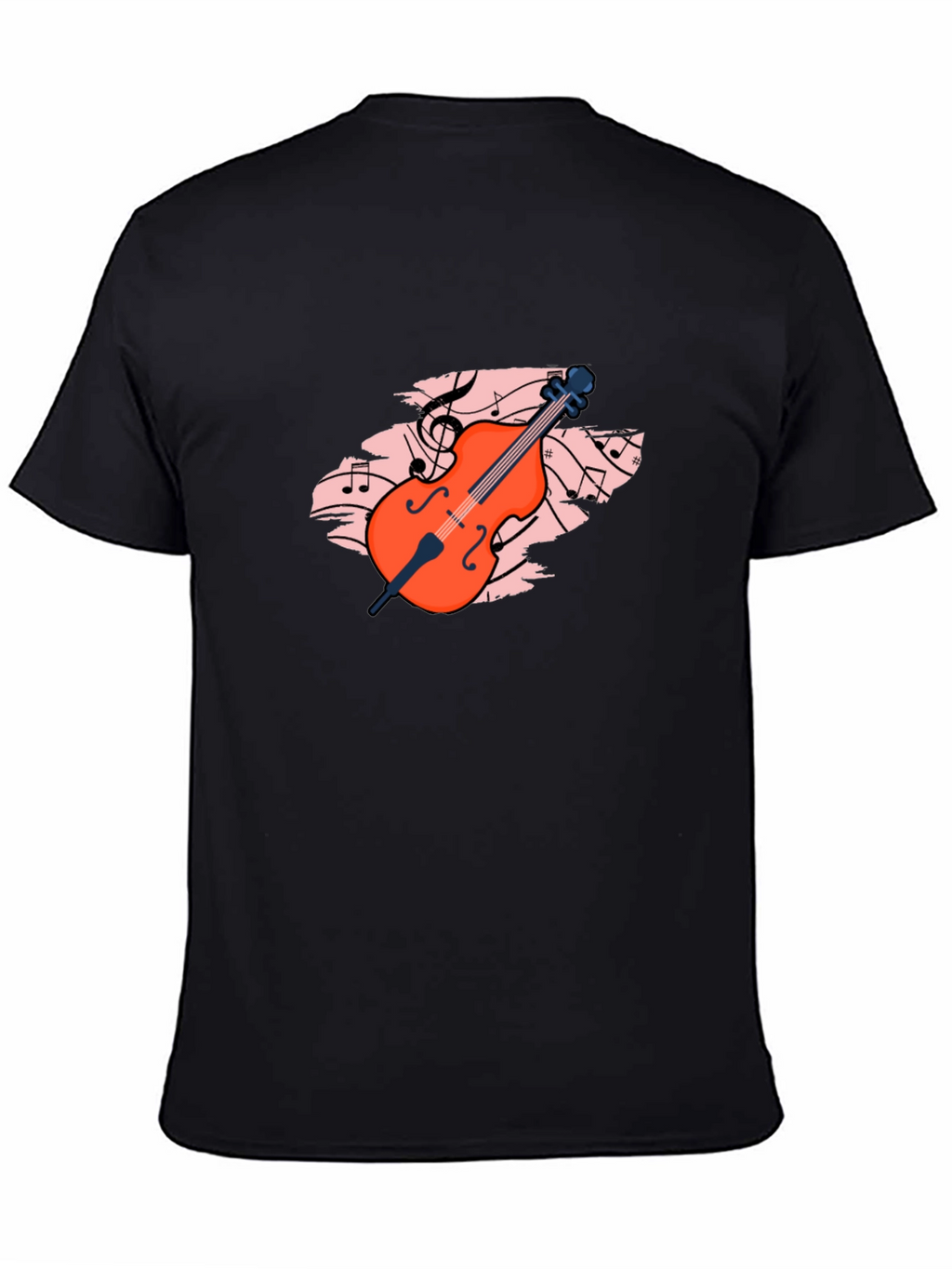 Musical Cello Graphic Tee - Black