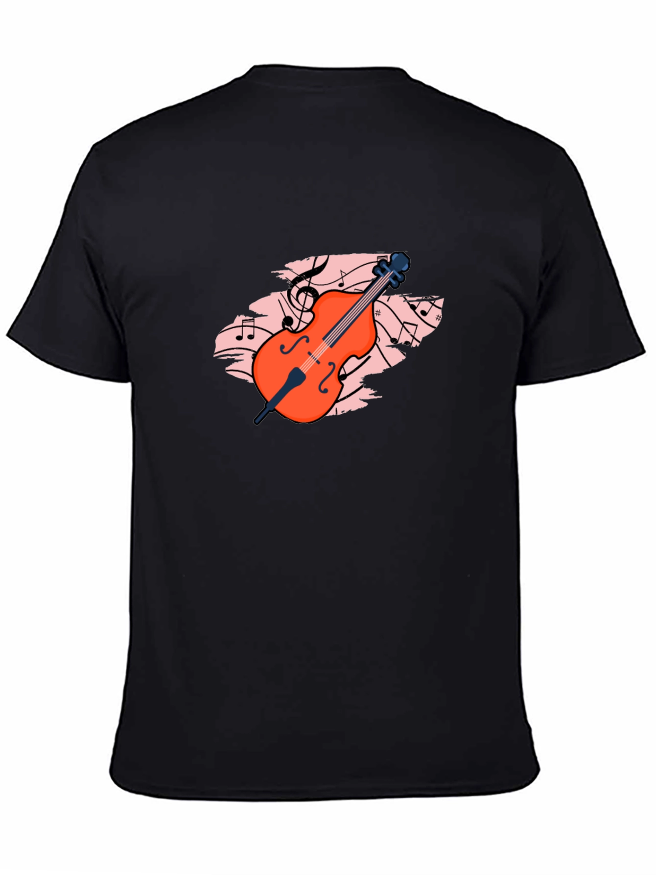 Musical Cello Graphic Tee - Black