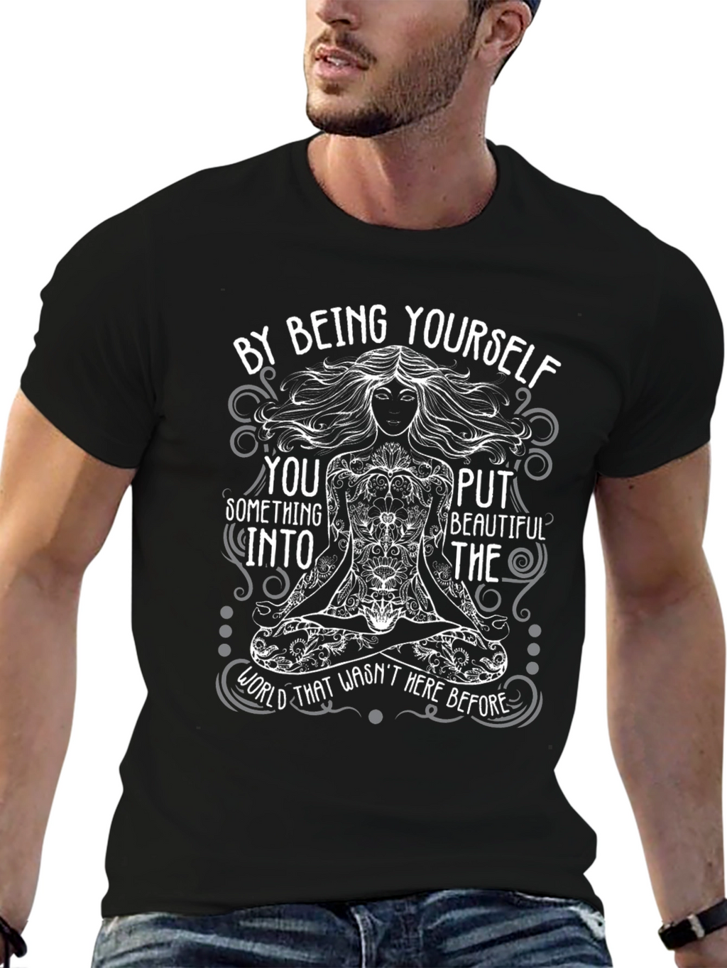 Be Yourself T-Shirt - Inspirational Yoga Design