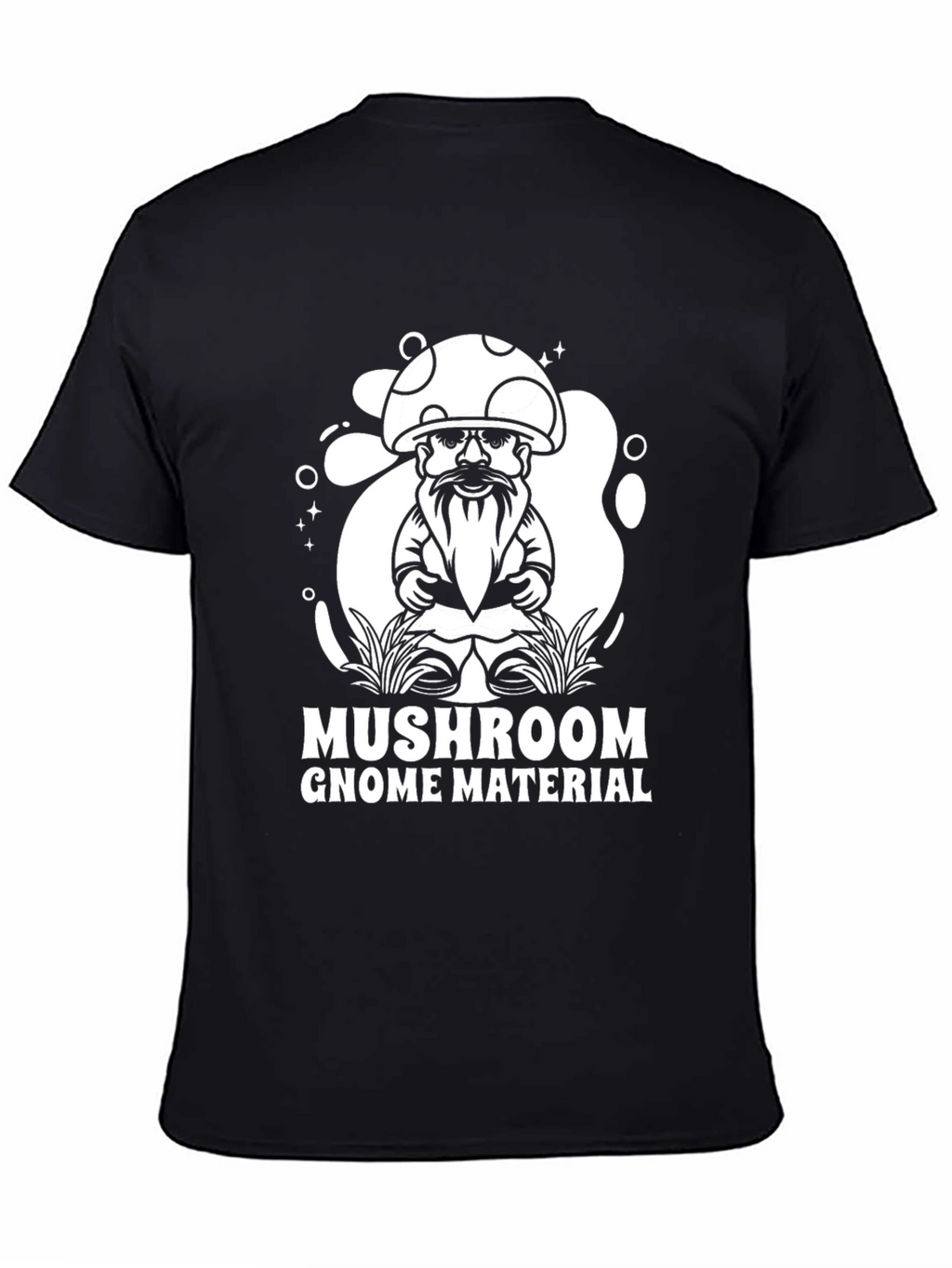 Mushroom Gnome Material T-Shirt - Unique Graphic Tee