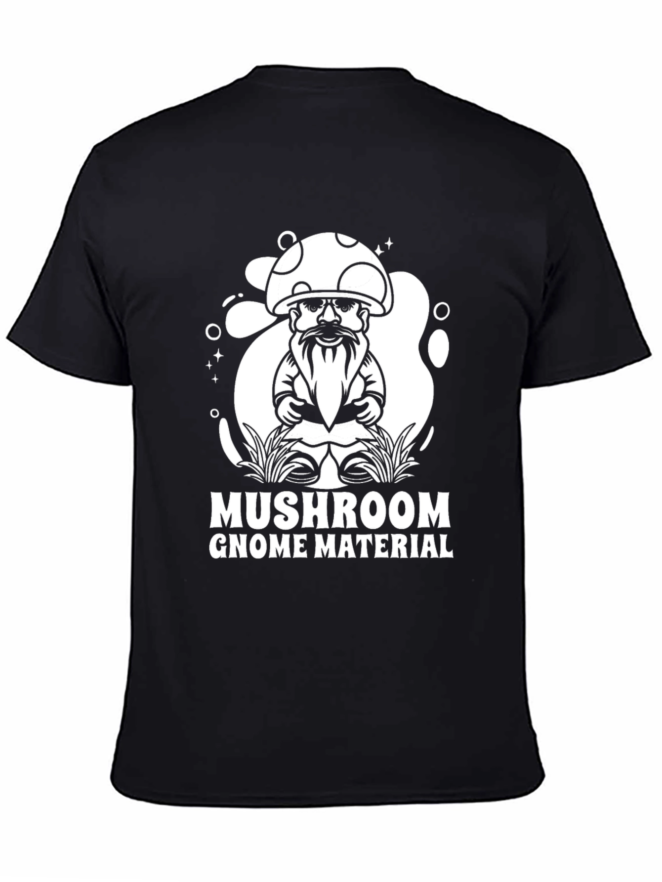 Mushroom Gnome Material T-Shirt - Unique Graphic Tee