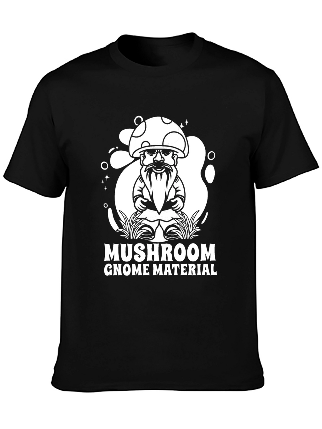 Mushroom Gnome Material T-Shirt - Unique Graphic Tee