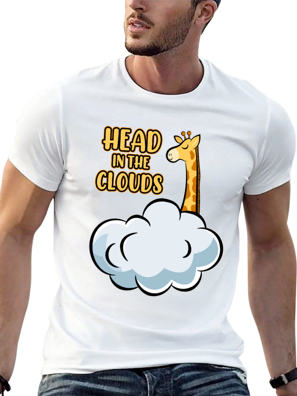 Head in the Clouds Giraffe Graphic Tee