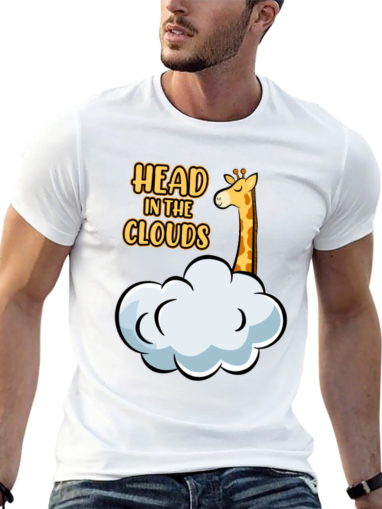 Head in the Clouds Giraffe Graphic Tee