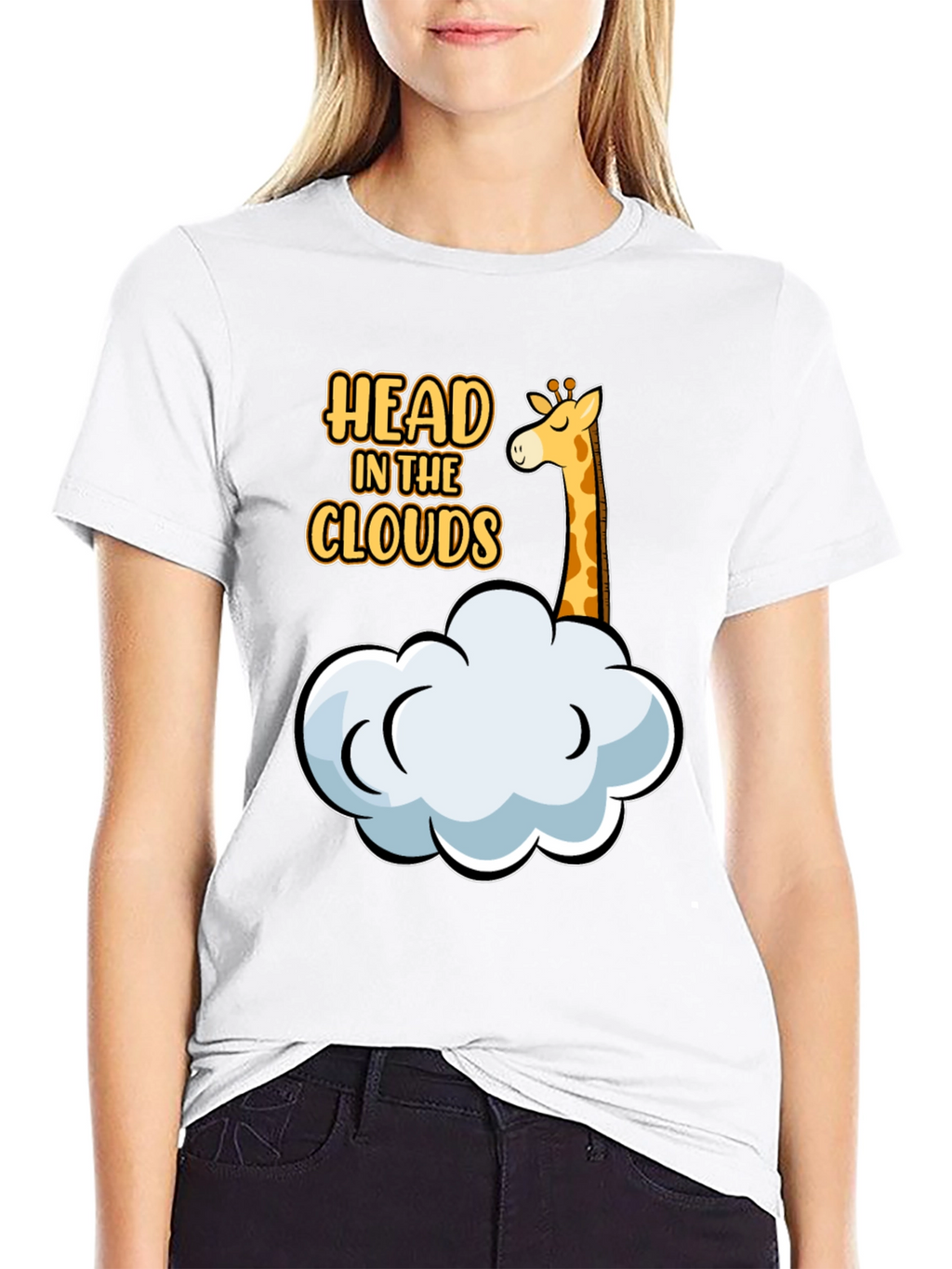 Head in the Clouds Giraffe Graphic Tee