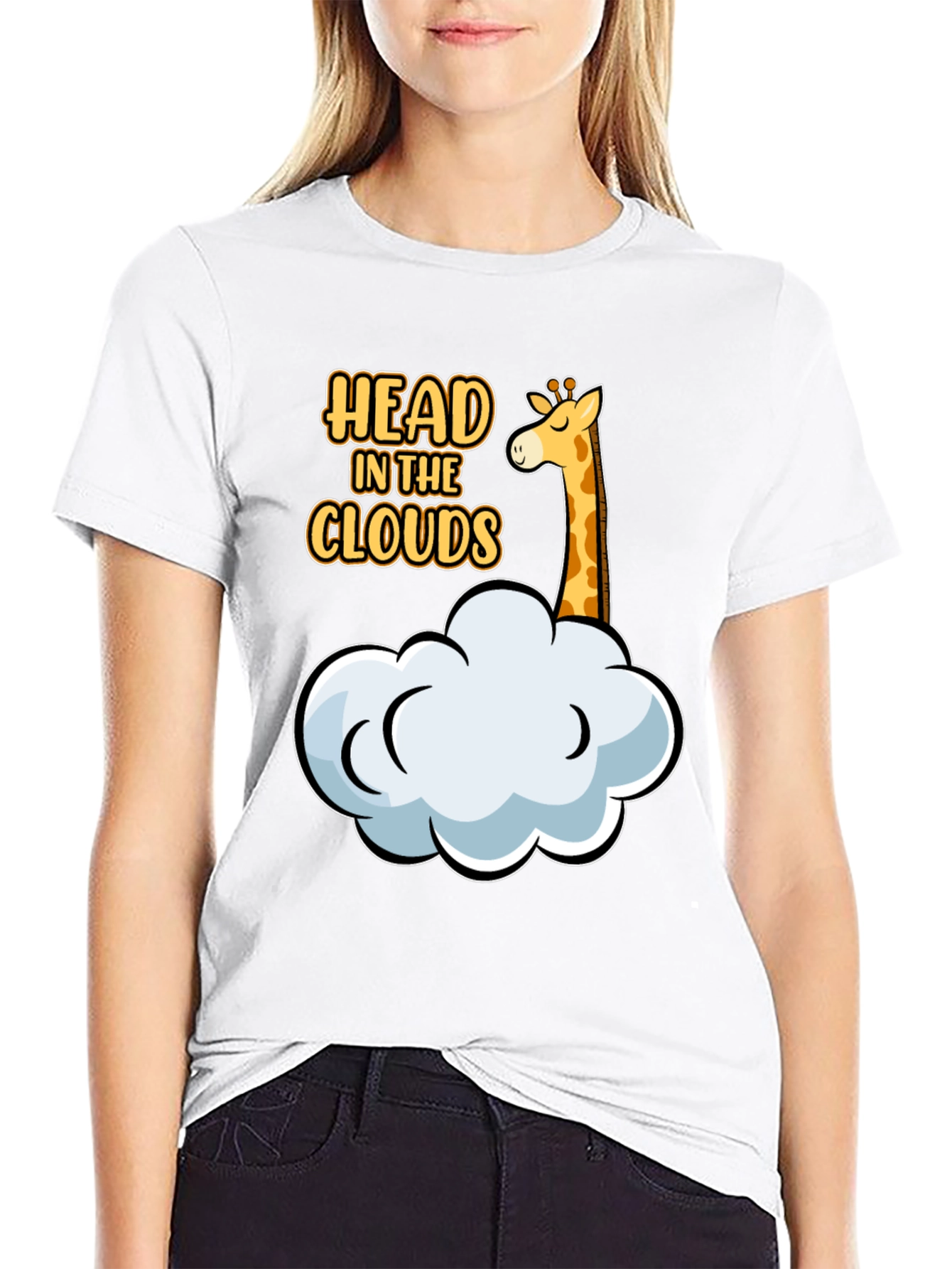 Head in the Clouds Giraffe Graphic Tee