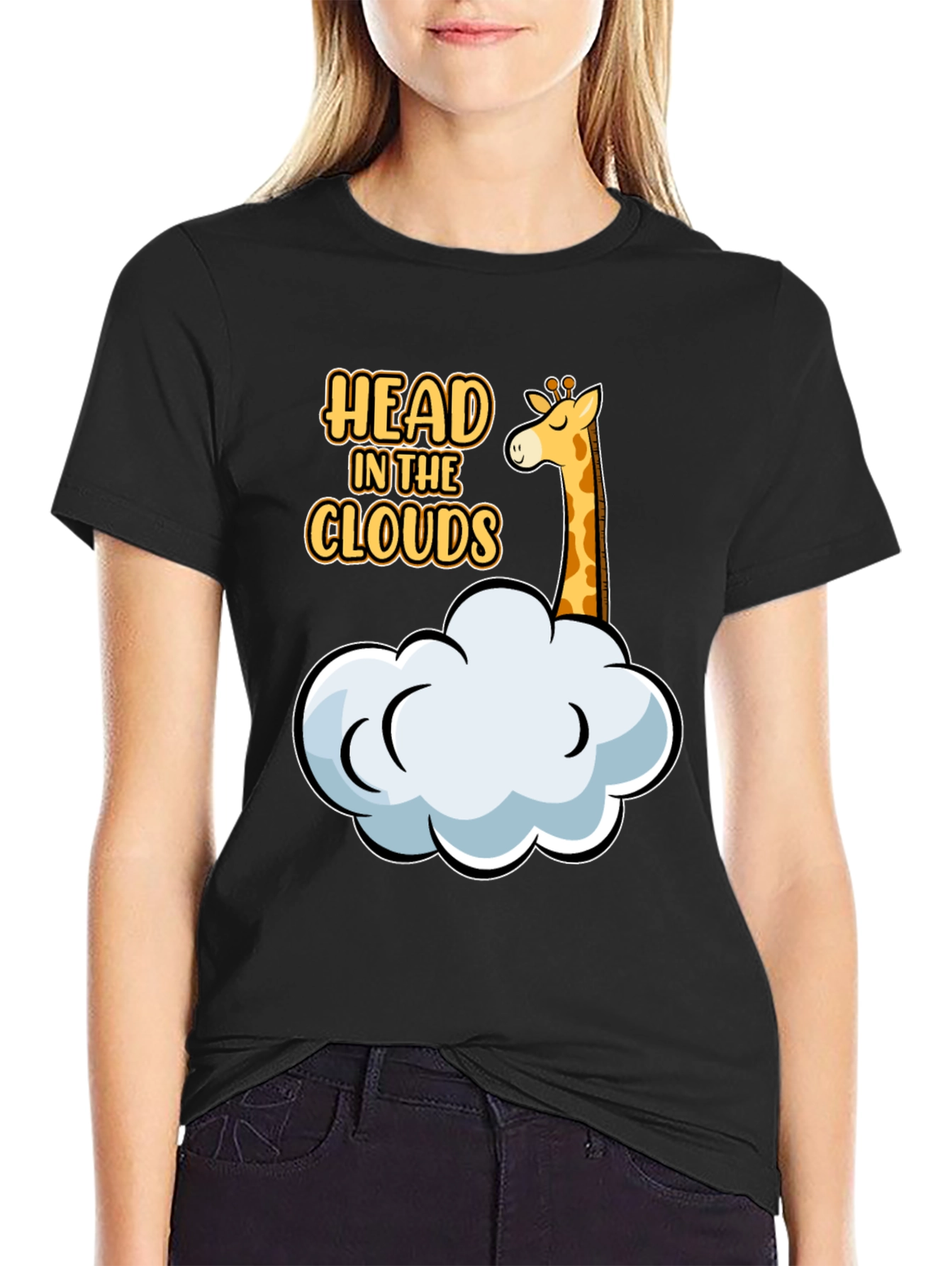Head in the Clouds Giraffe Graphic Tee