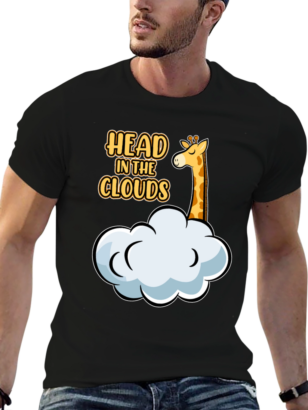 Head in the Clouds Giraffe Graphic Tee