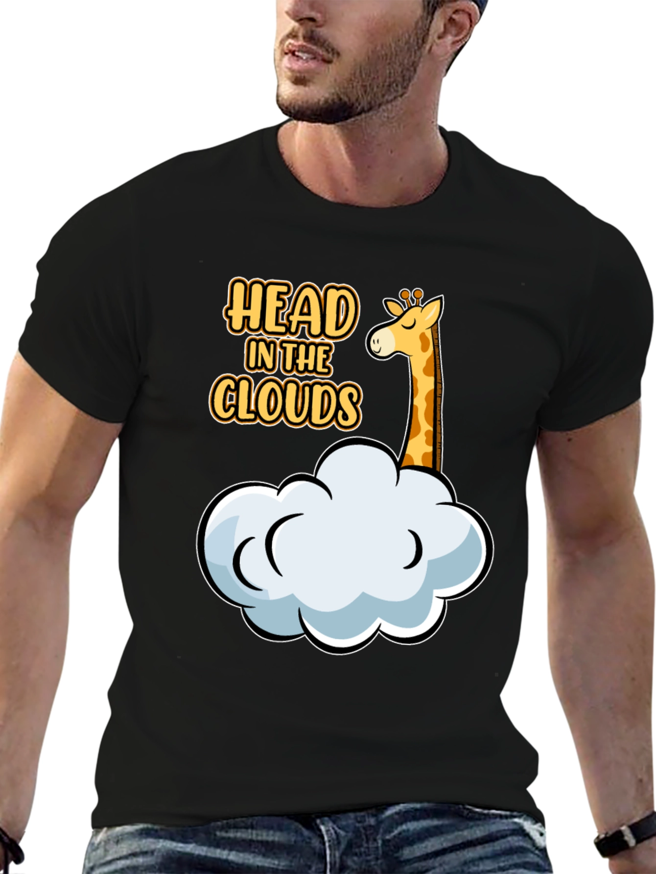 Head in the Clouds Giraffe Graphic Tee
