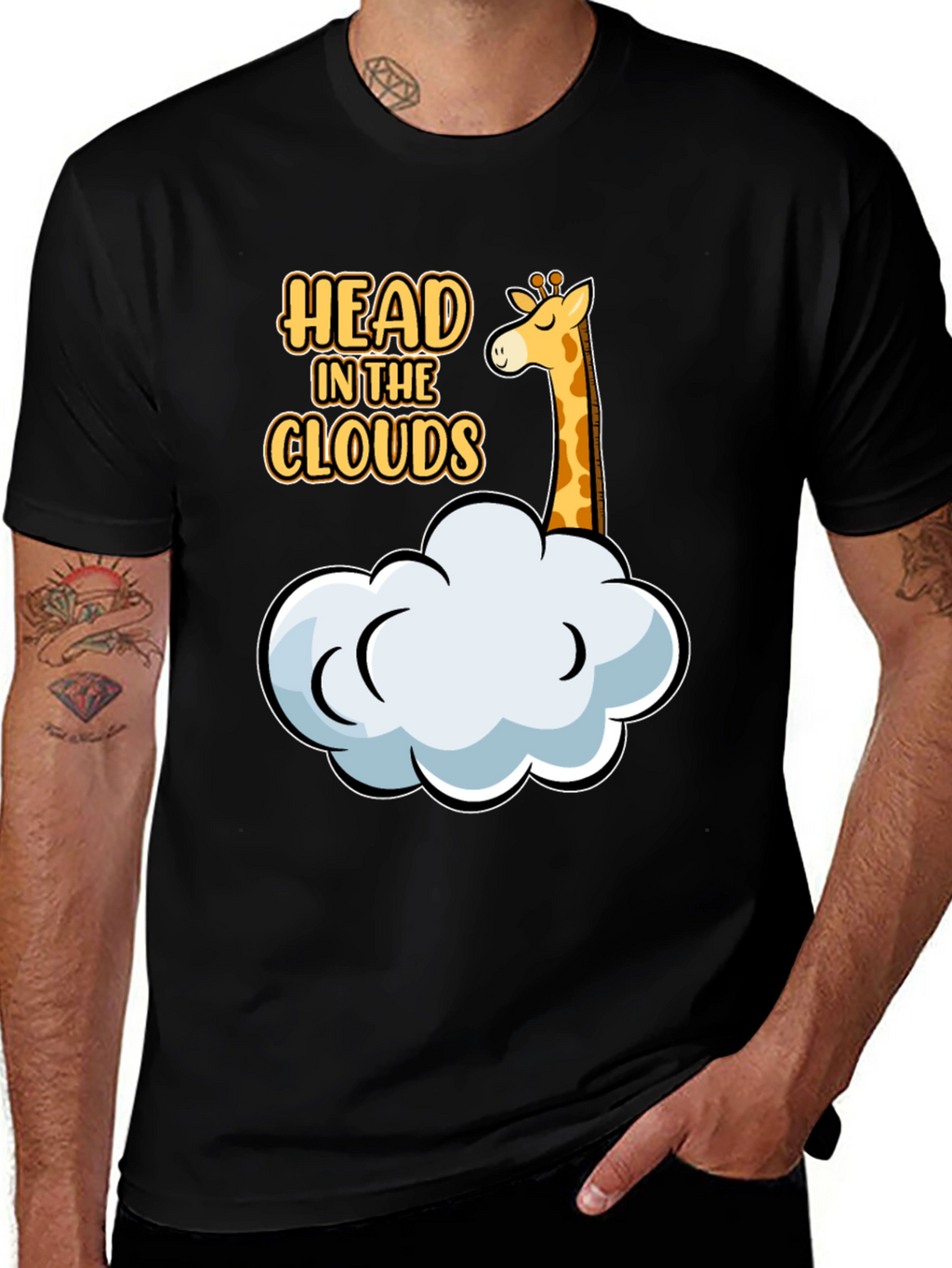 Head in the Clouds Giraffe Graphic Tee