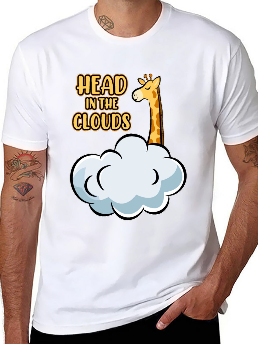 Head in the Clouds Giraffe Graphic Tee