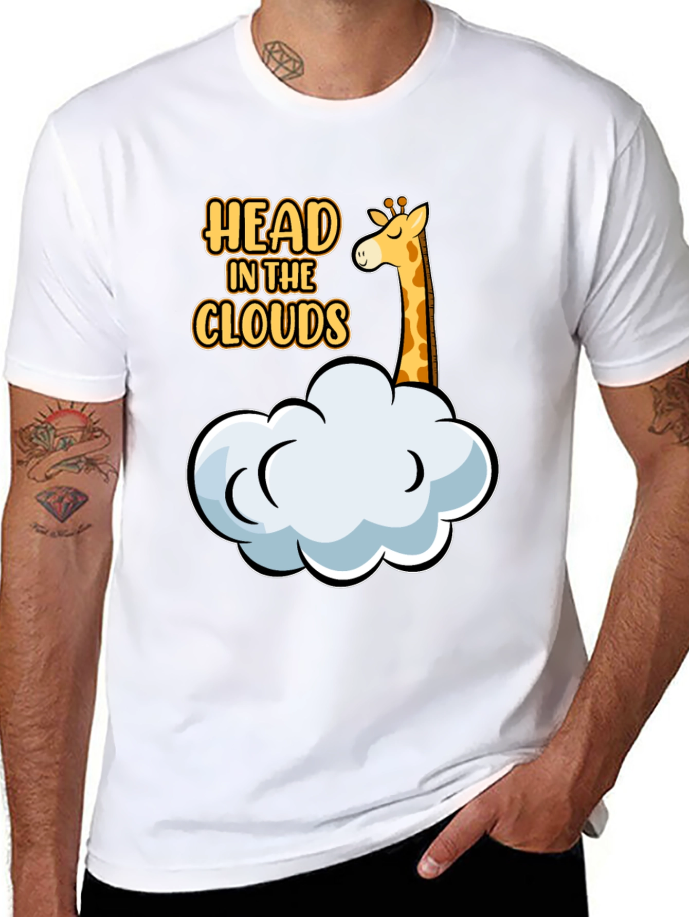 Head in the Clouds Giraffe Graphic Tee