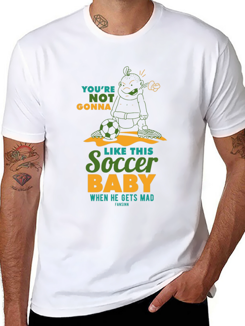 Soccer Baby Graphic T-Shirt - Funny Design