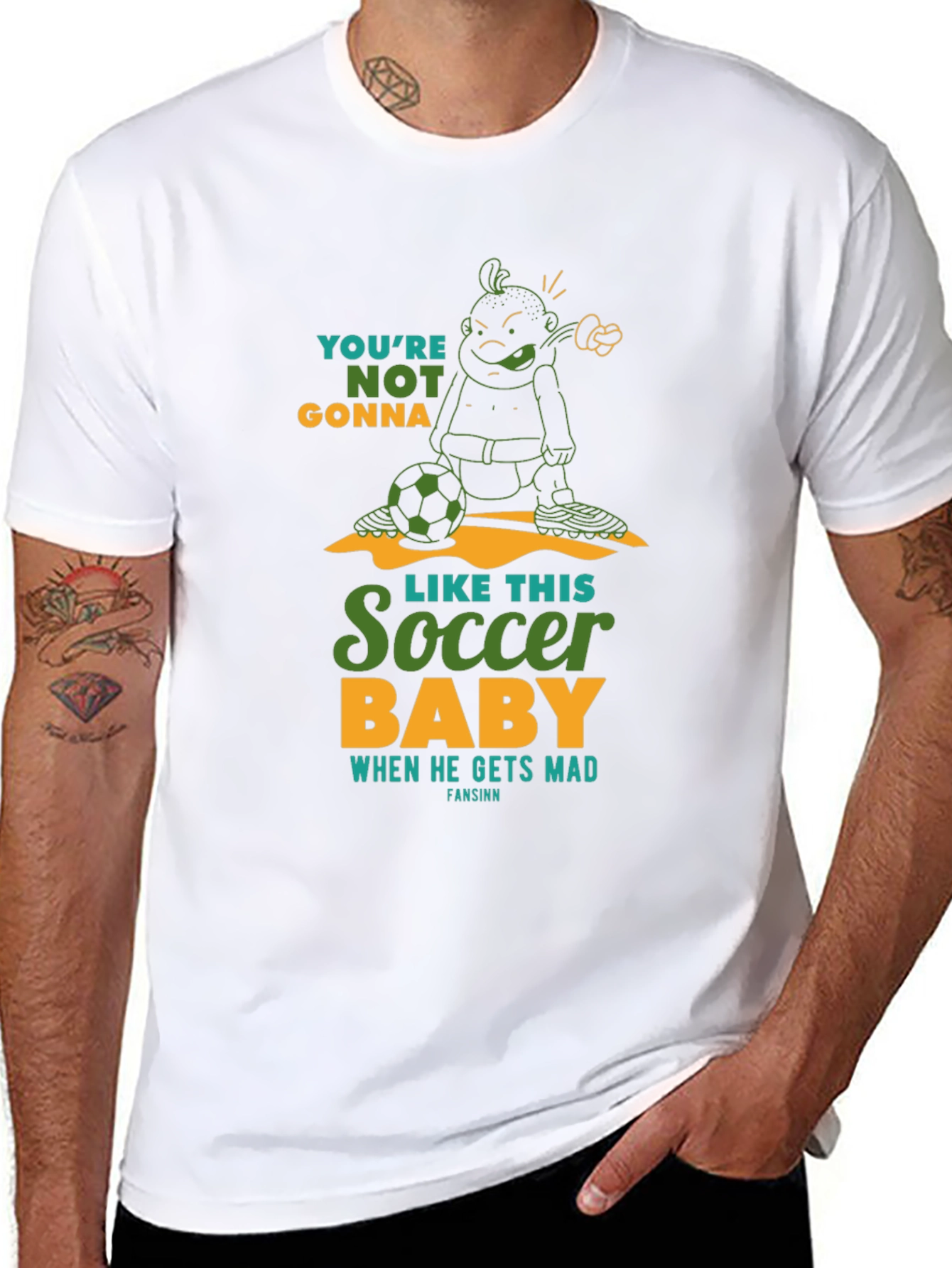 Soccer Baby Graphic T-Shirt - Funny Design