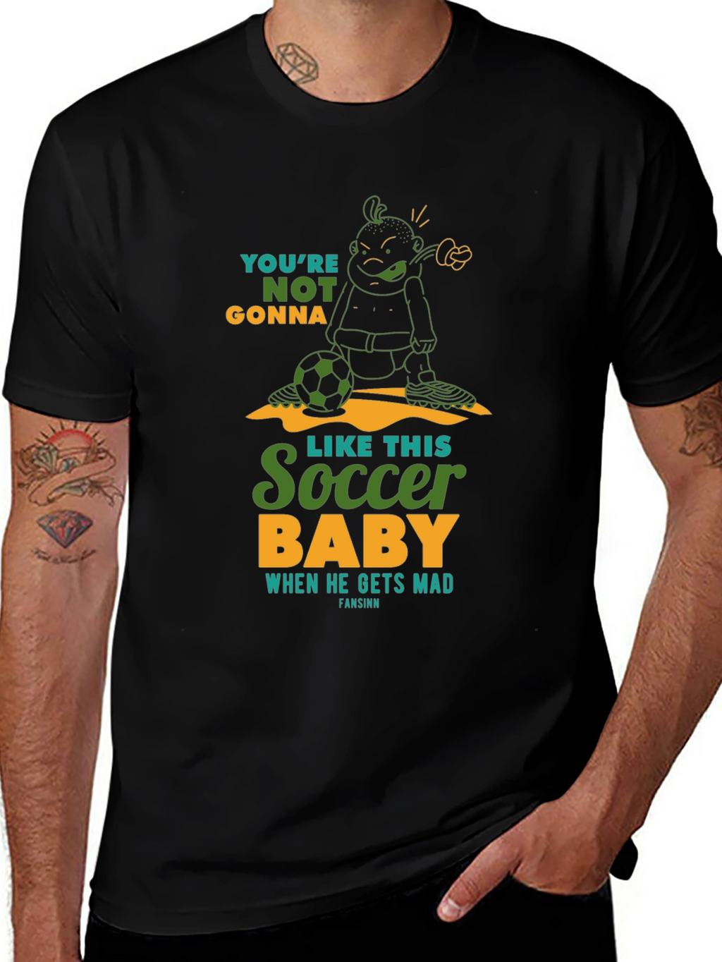 Soccer Baby Graphic T-Shirt - Funny Design