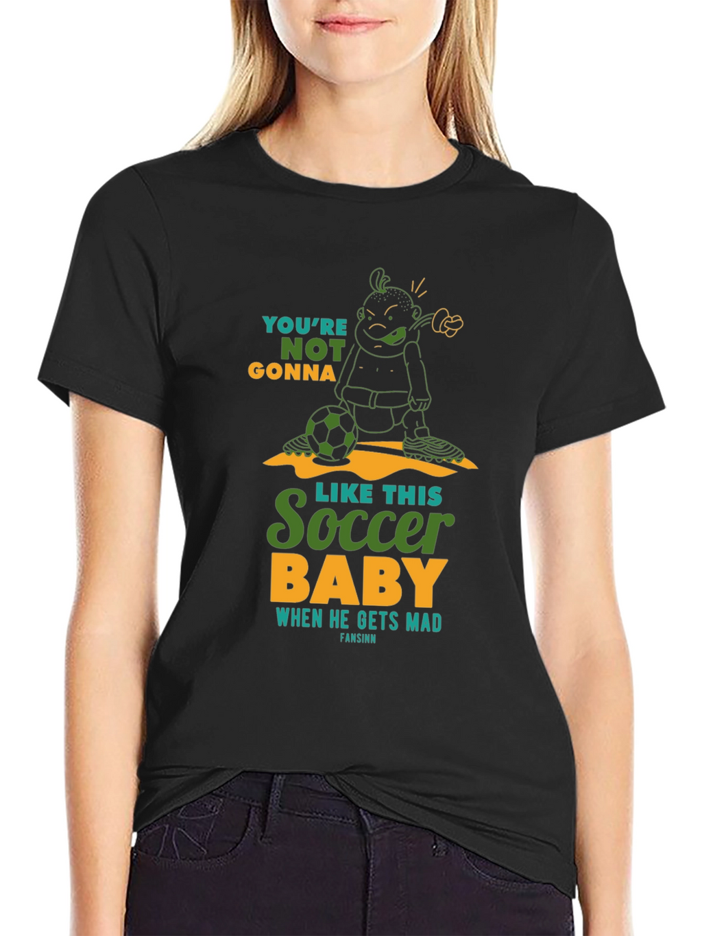 Soccer Baby Graphic T-Shirt - Funny Design