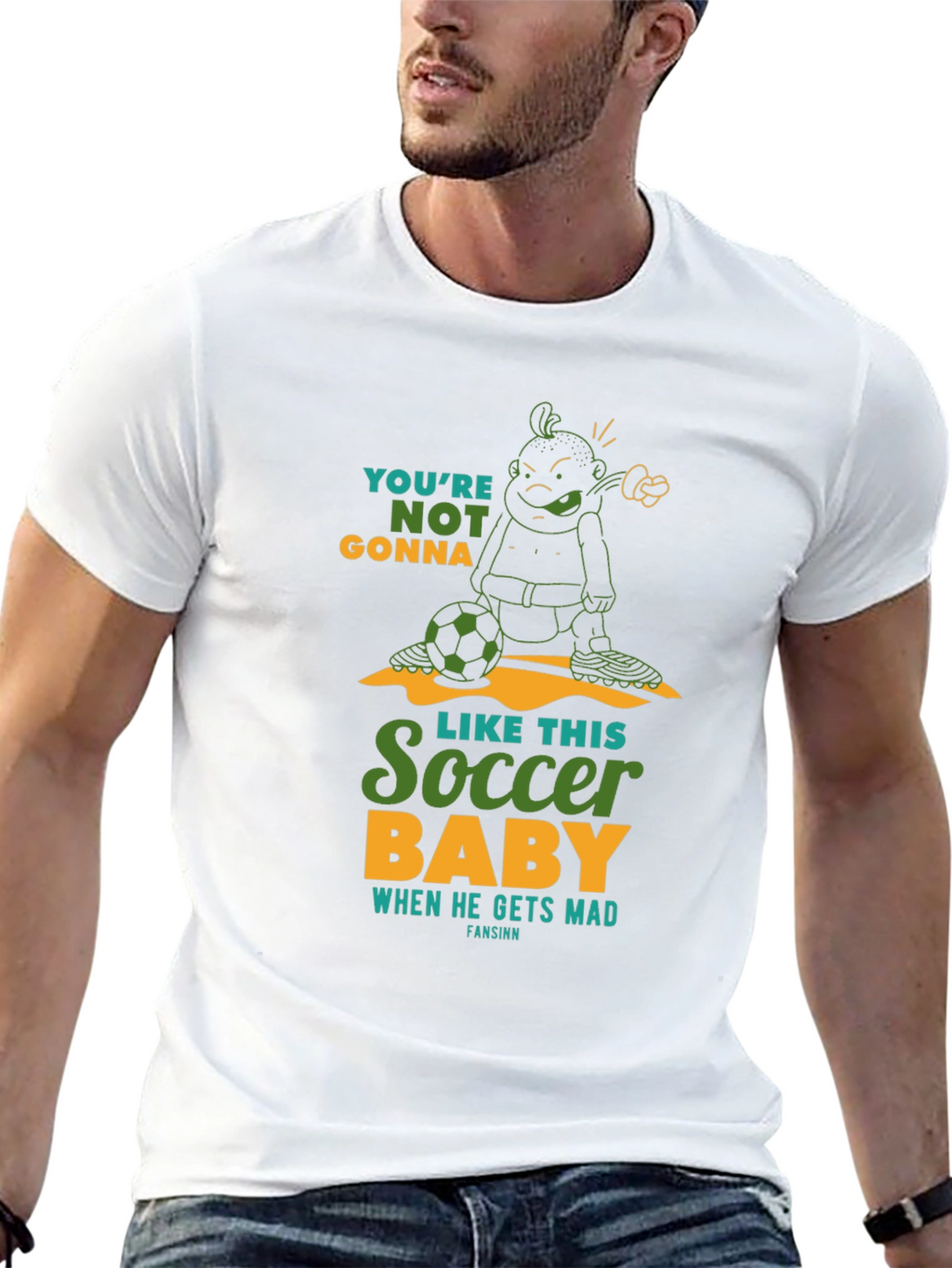 Soccer Baby Graphic T-Shirt - Funny Design