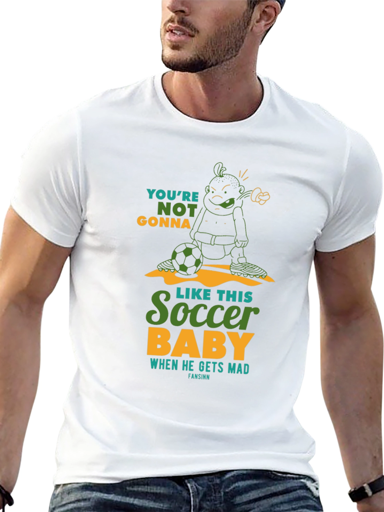 Soccer Baby Graphic T-Shirt - Funny Design