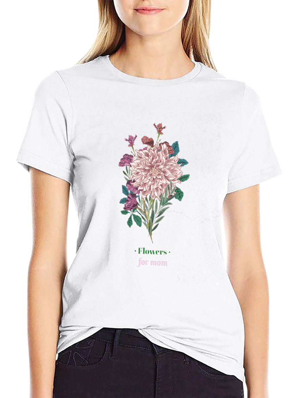 Flowers for Mom Graphic T-Shirt