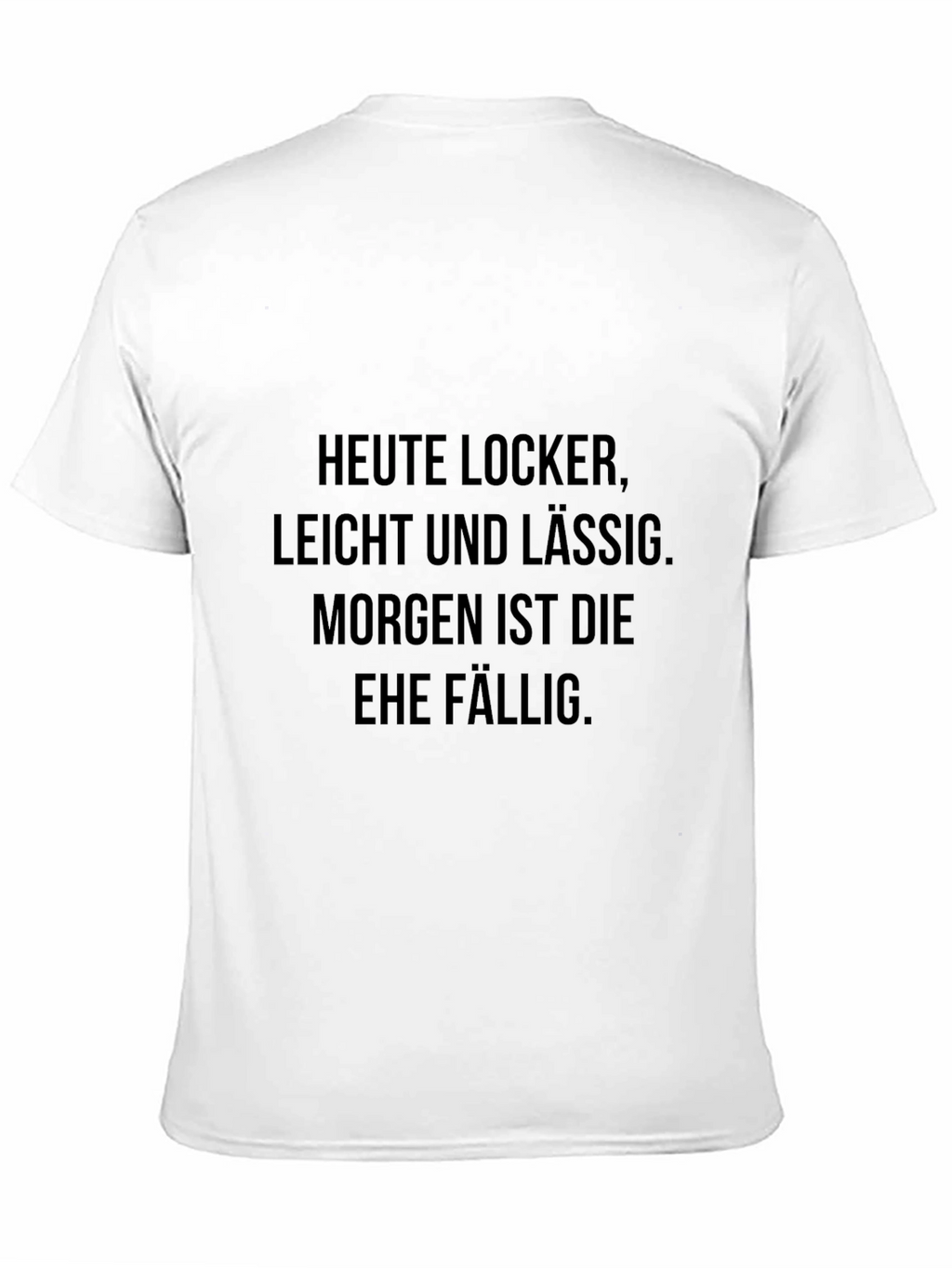 Mens Black T-Shirt with German Text Print