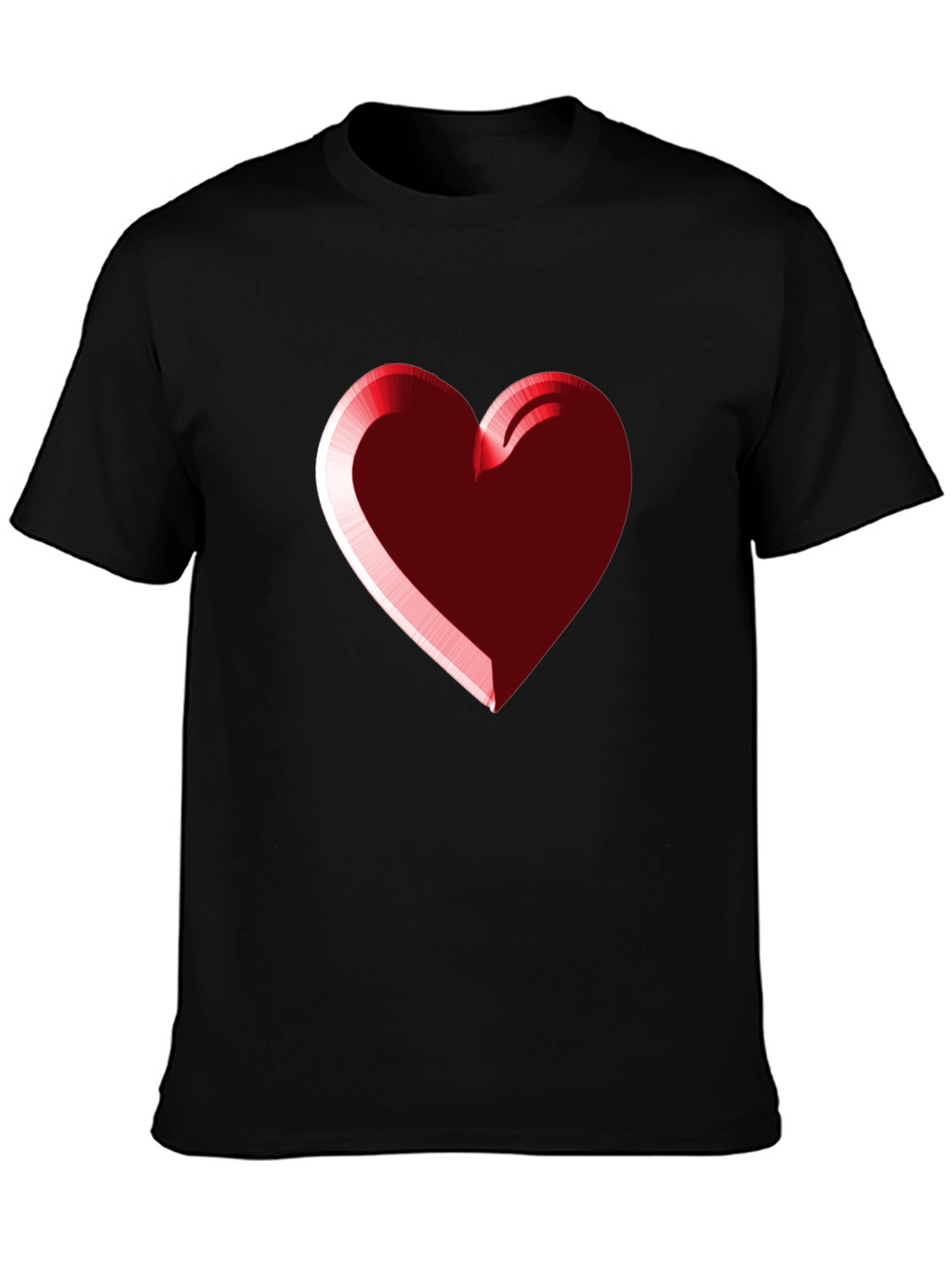 Heart Graphic Black Tee - Stylish Casual Wear
