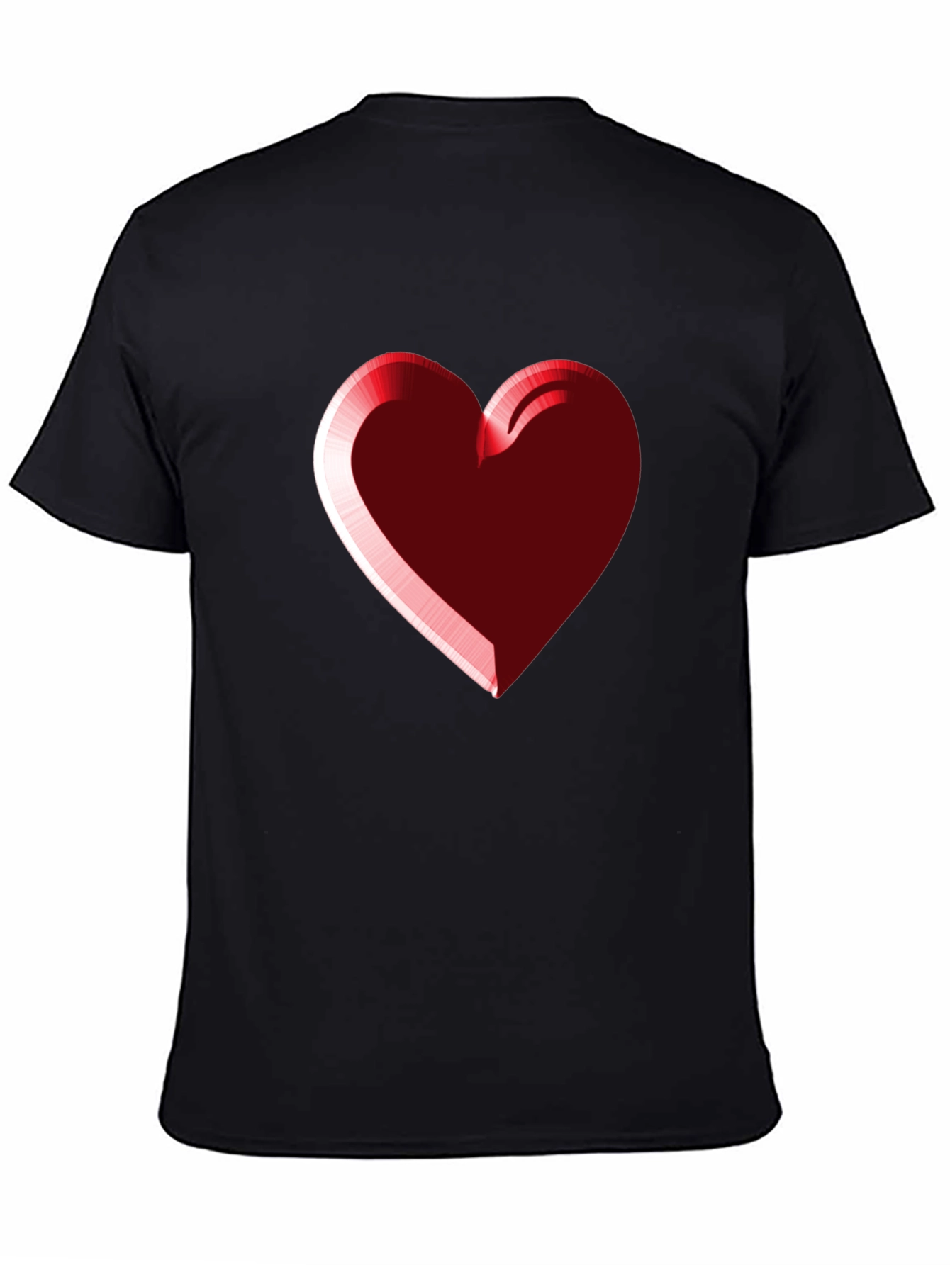Heart Graphic Black Tee - Stylish Casual Wear