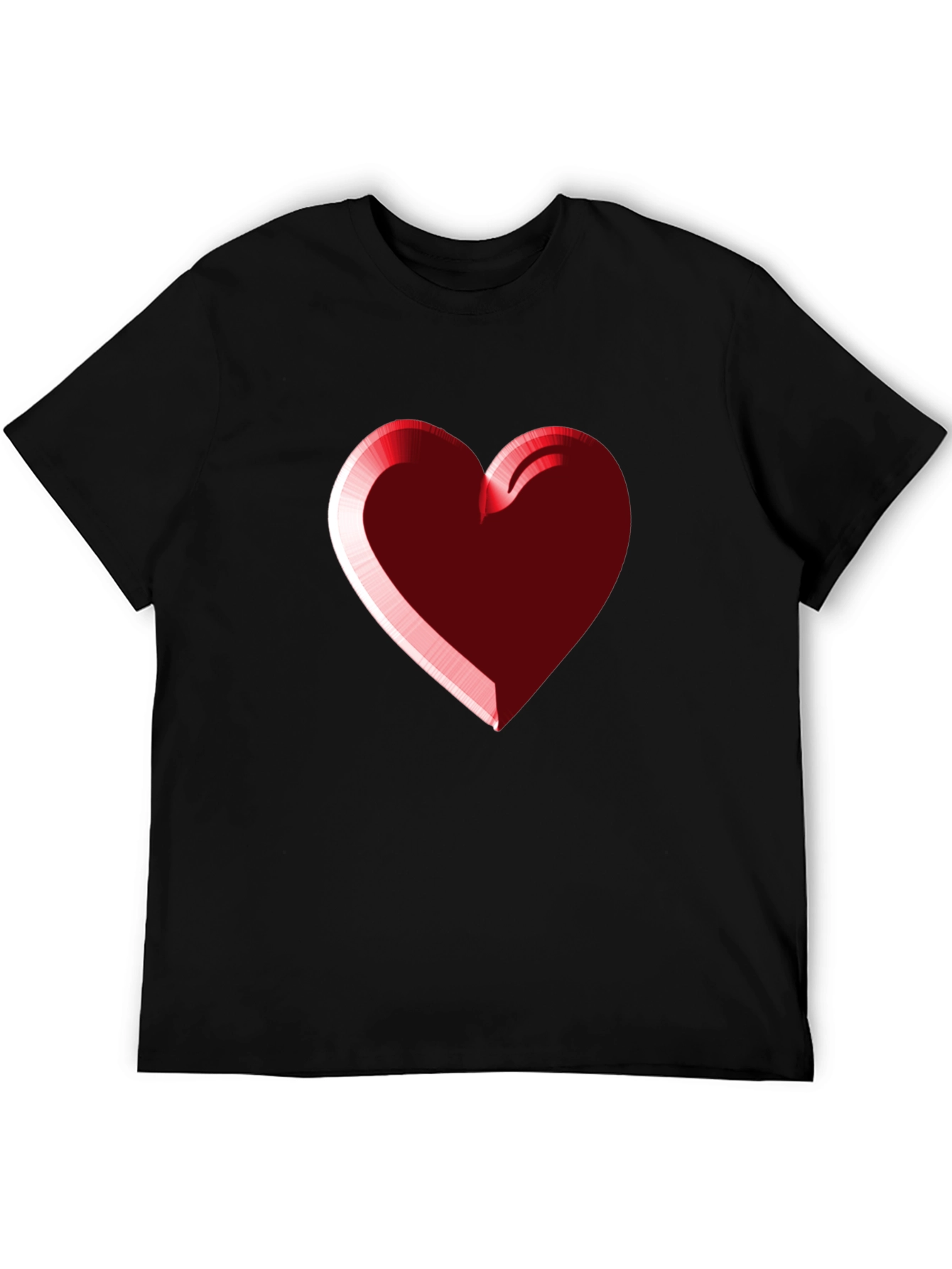 Heart Graphic Black Tee - Stylish Casual Wear