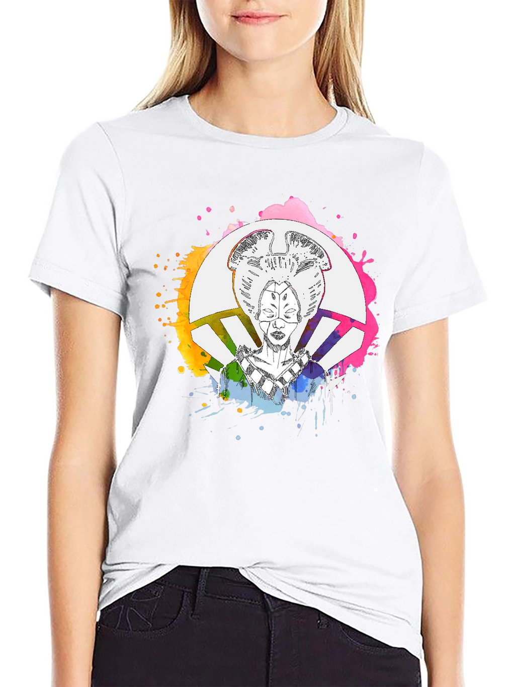 Abstract Geisha Graphic T-Shirt