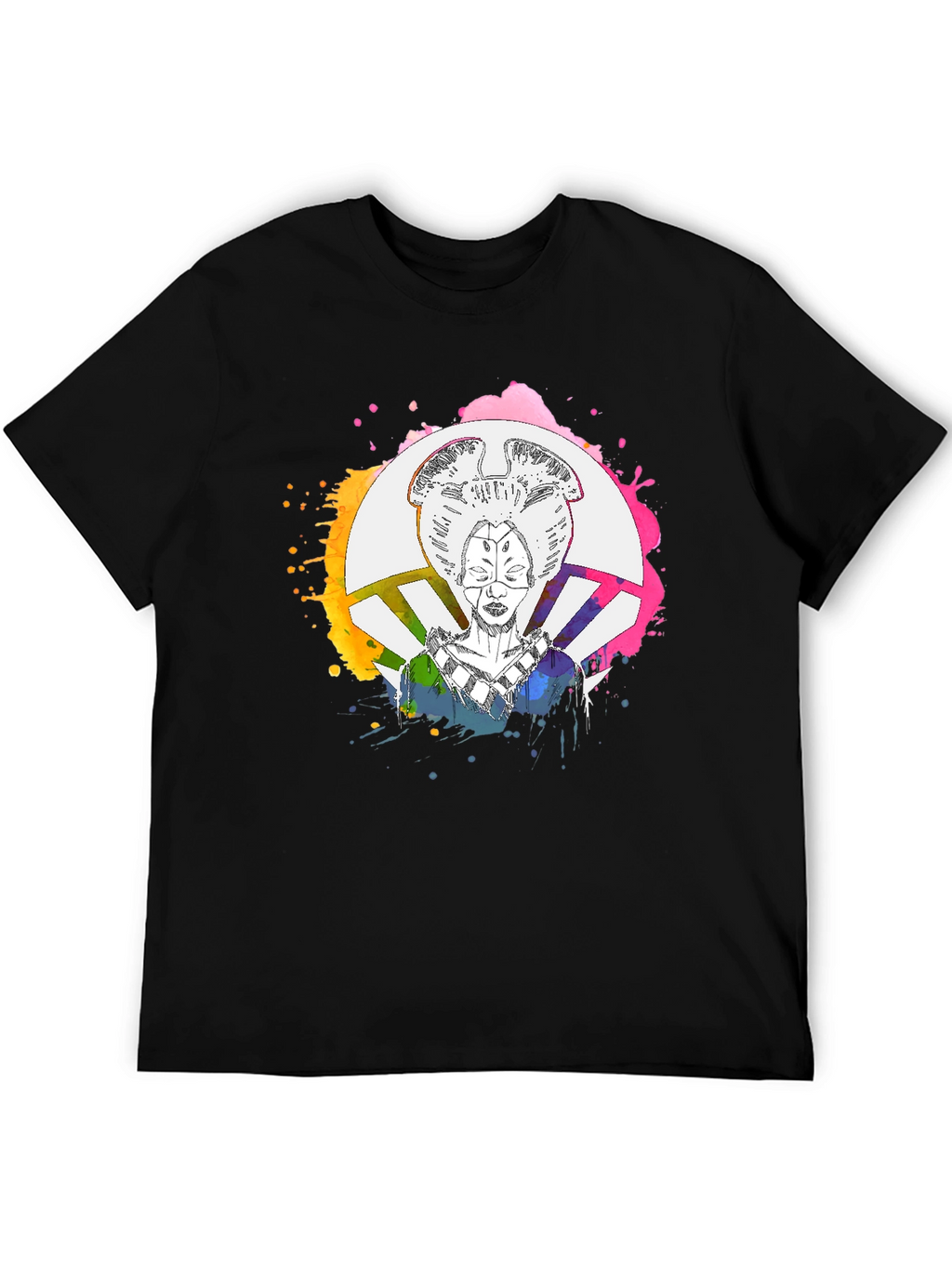 Abstract Geisha Graphic T-Shirt