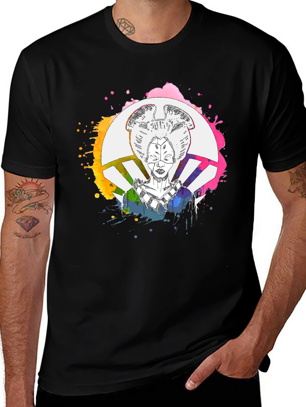 Abstract Geisha Graphic T-Shirt