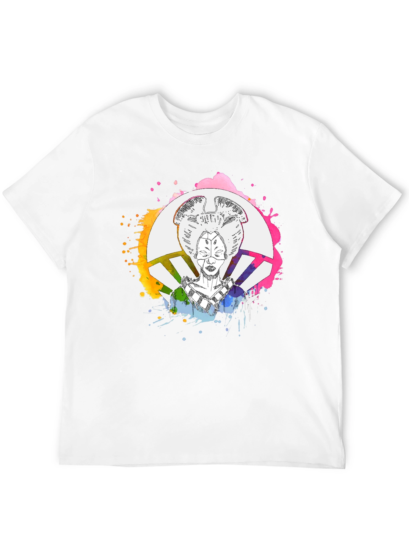 Abstract Geisha Graphic T-Shirt