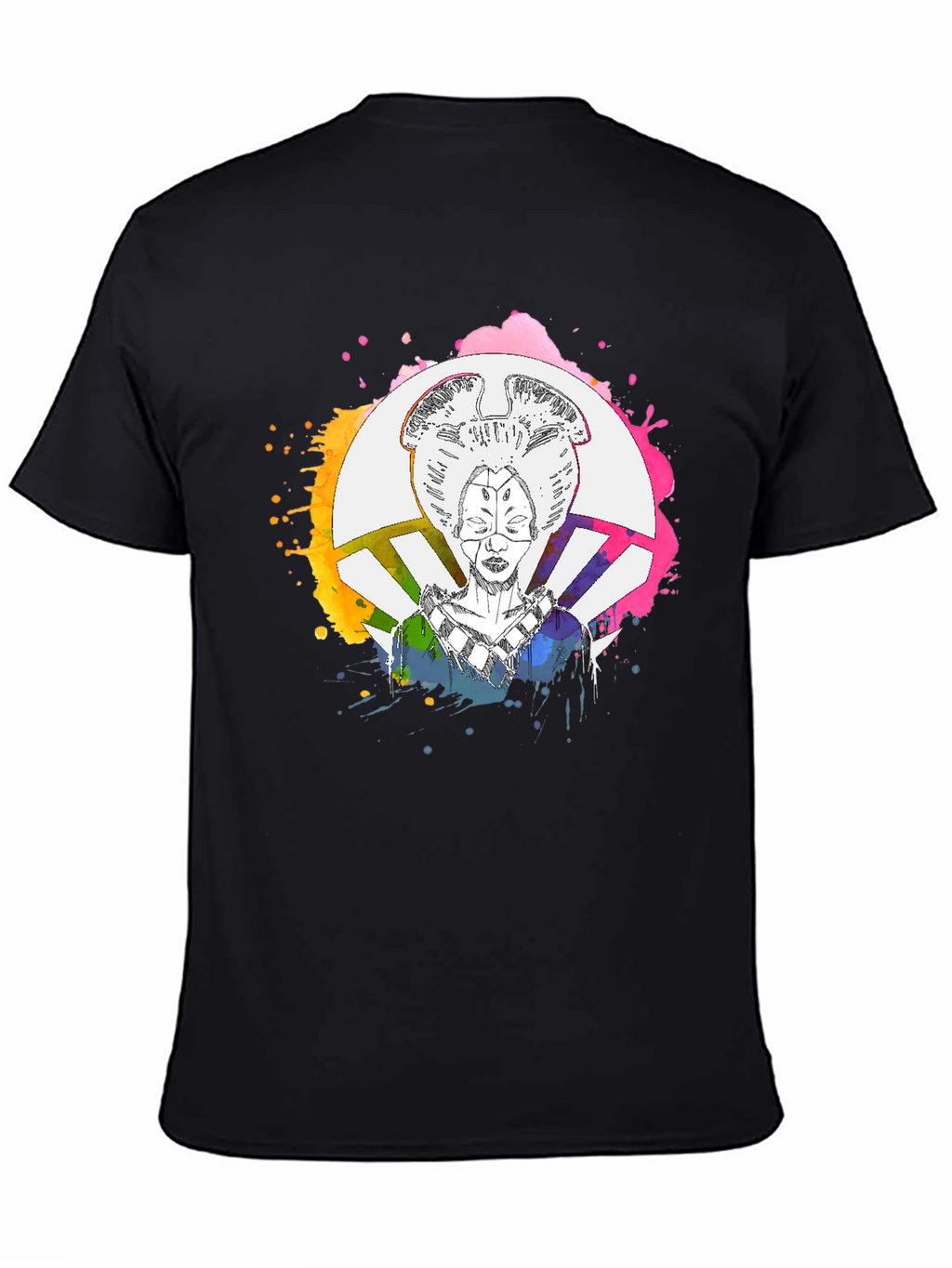 Abstract Geisha Graphic T-Shirt