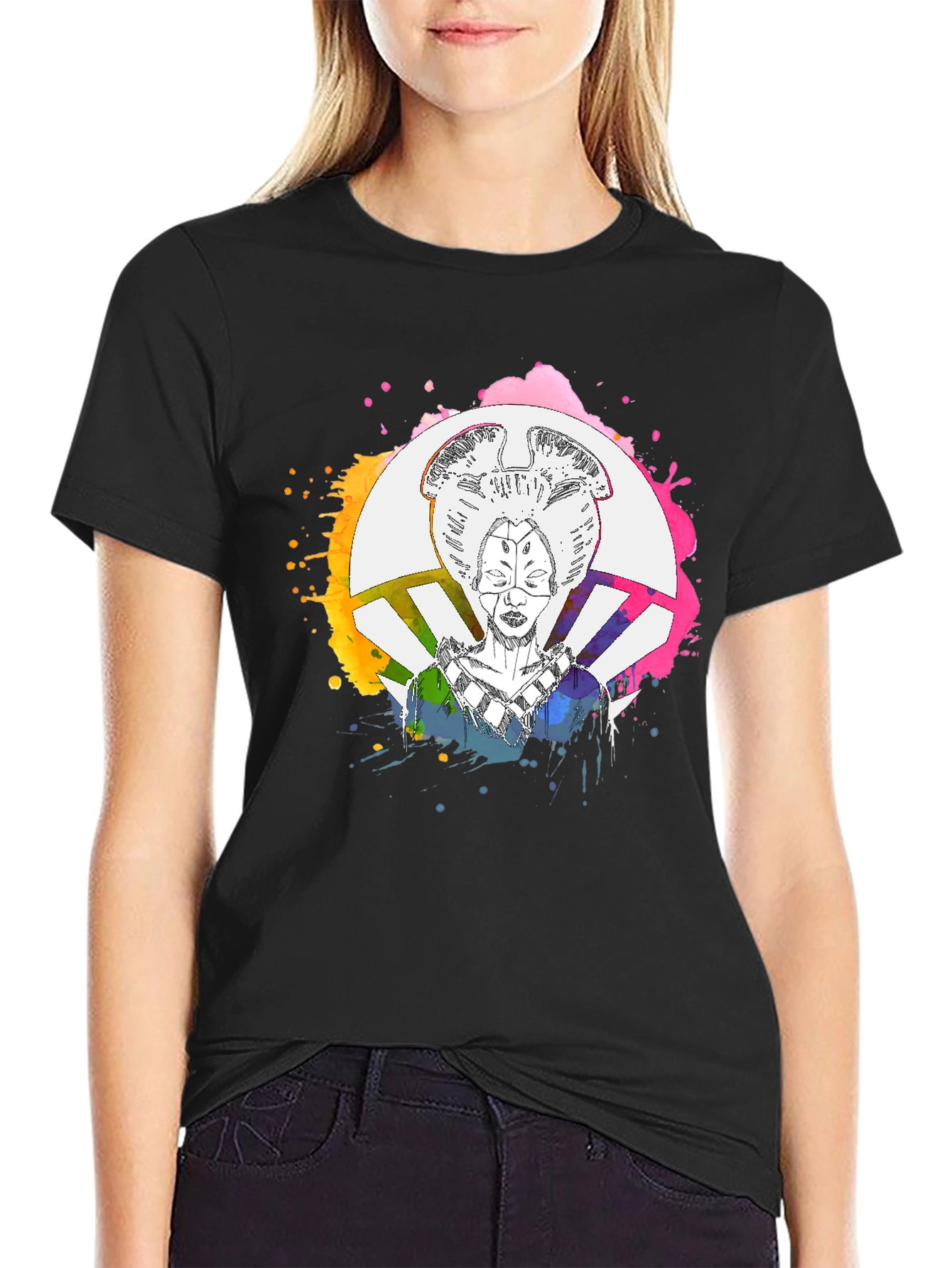 Abstract Geisha Graphic T-Shirt