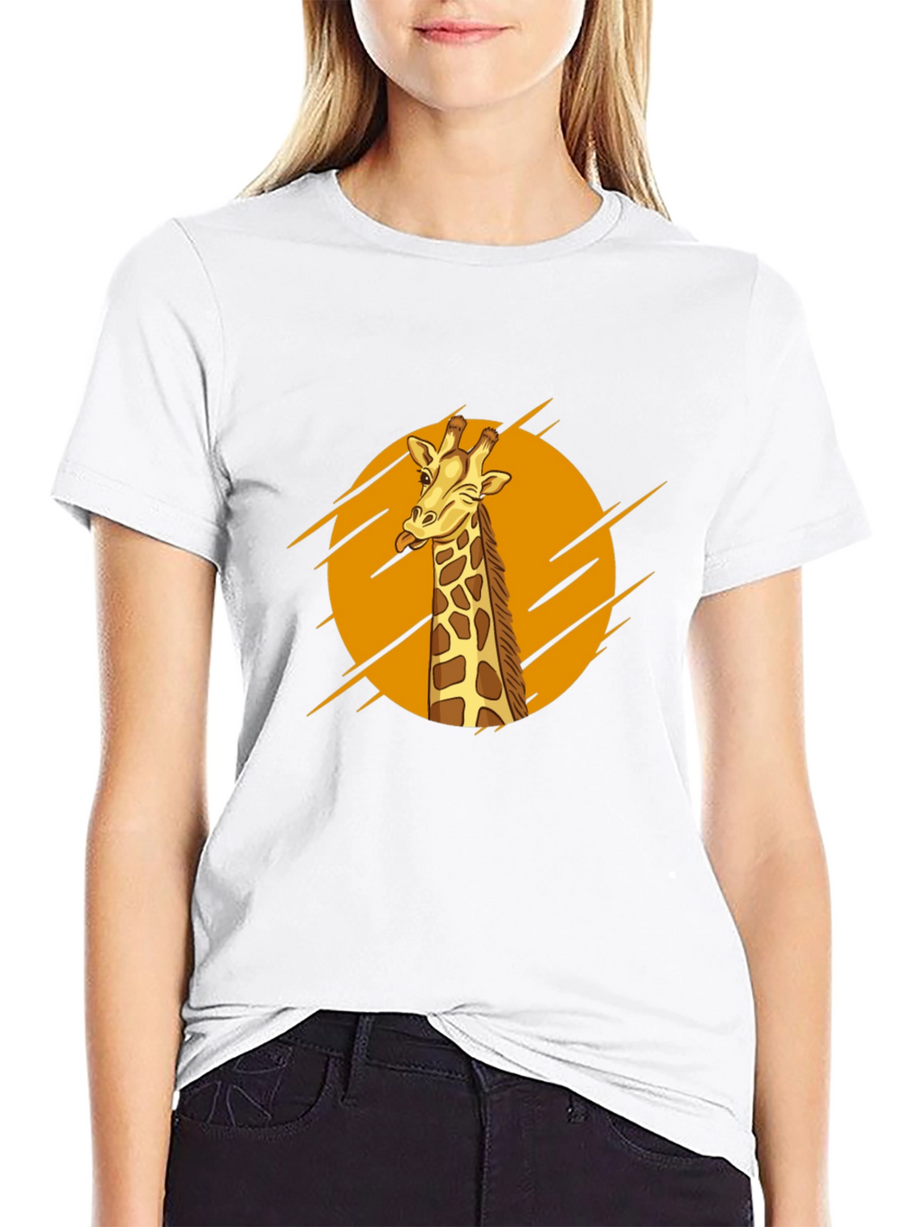 Giraffe Graphic Tee - Mens Black T-Shirt