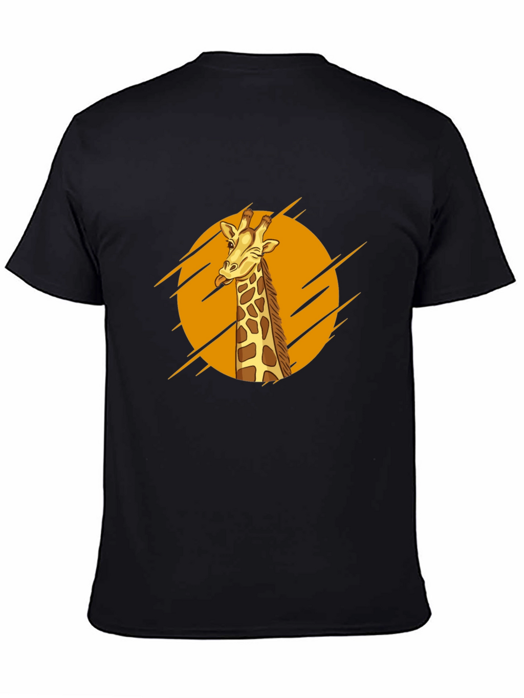 Giraffe Graphic Tee - Mens Black T-Shirt