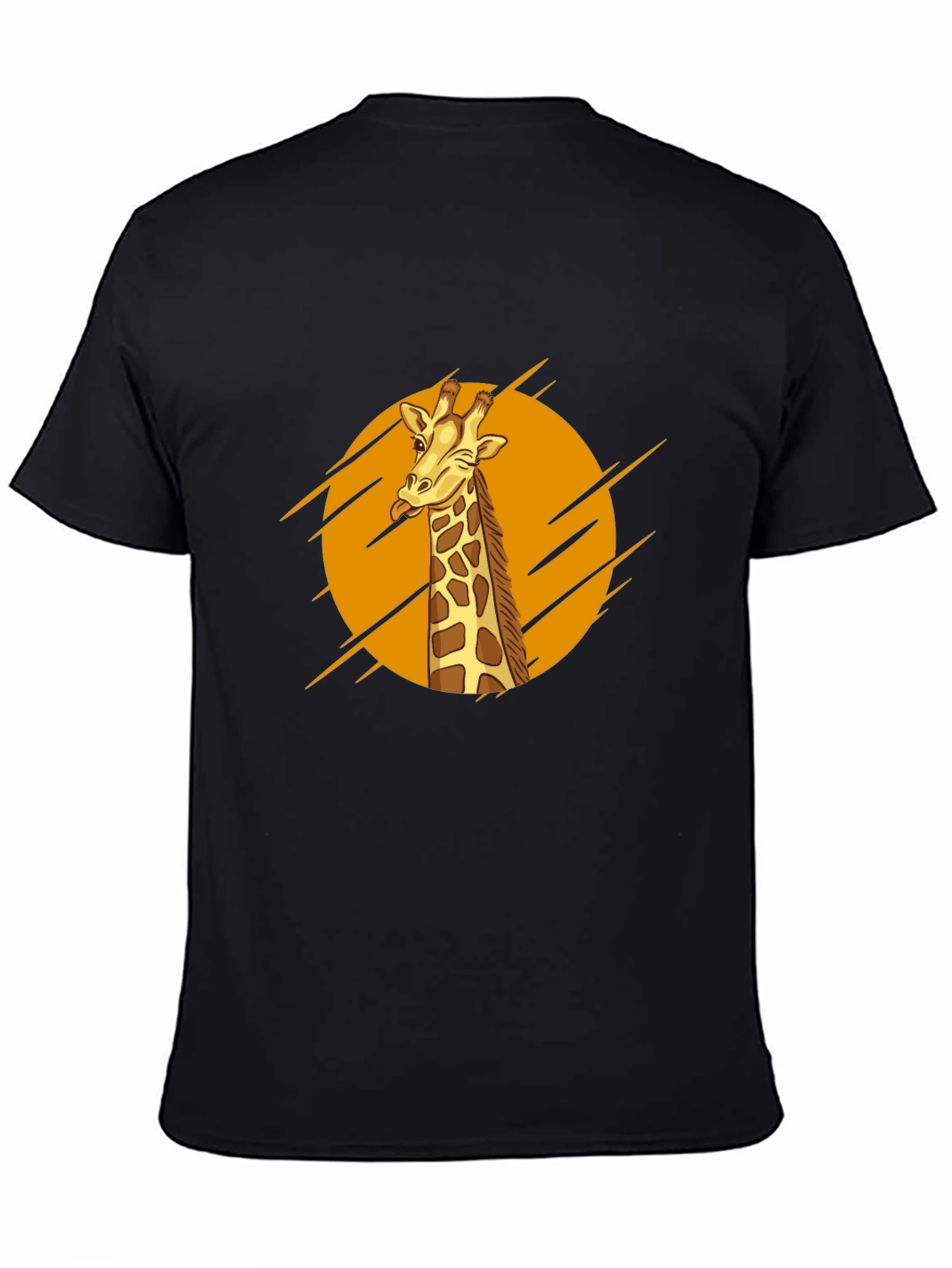 Giraffe Graphic Tee - Mens Black T-Shirt
