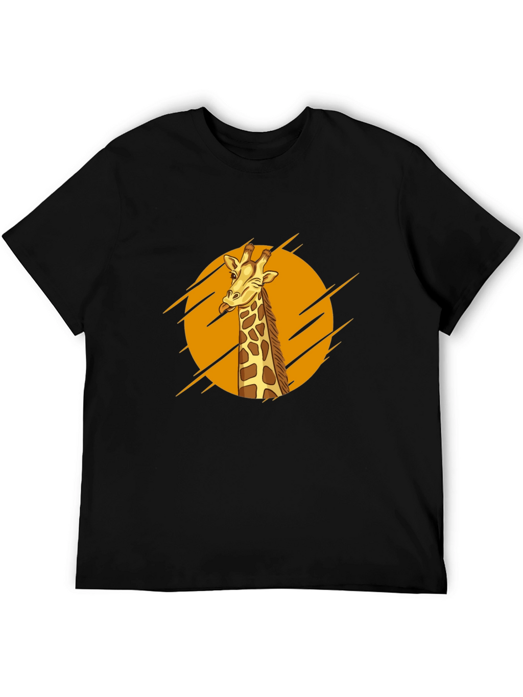 Giraffe Graphic Tee - Mens Black T-Shirt