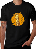 Giraffe Graphic Tee - Mens Black T-Shirt