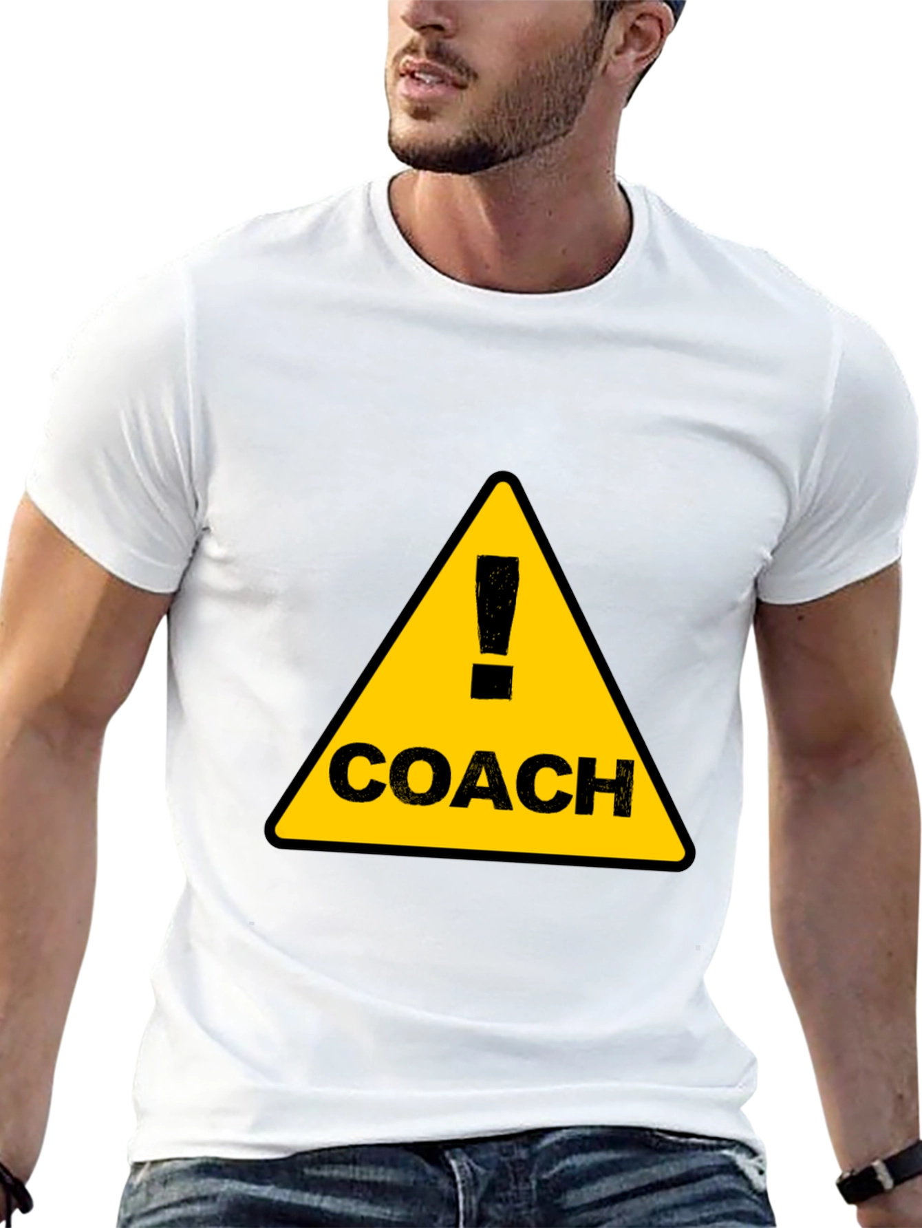 Coach Warning Sign Black T-Shirt