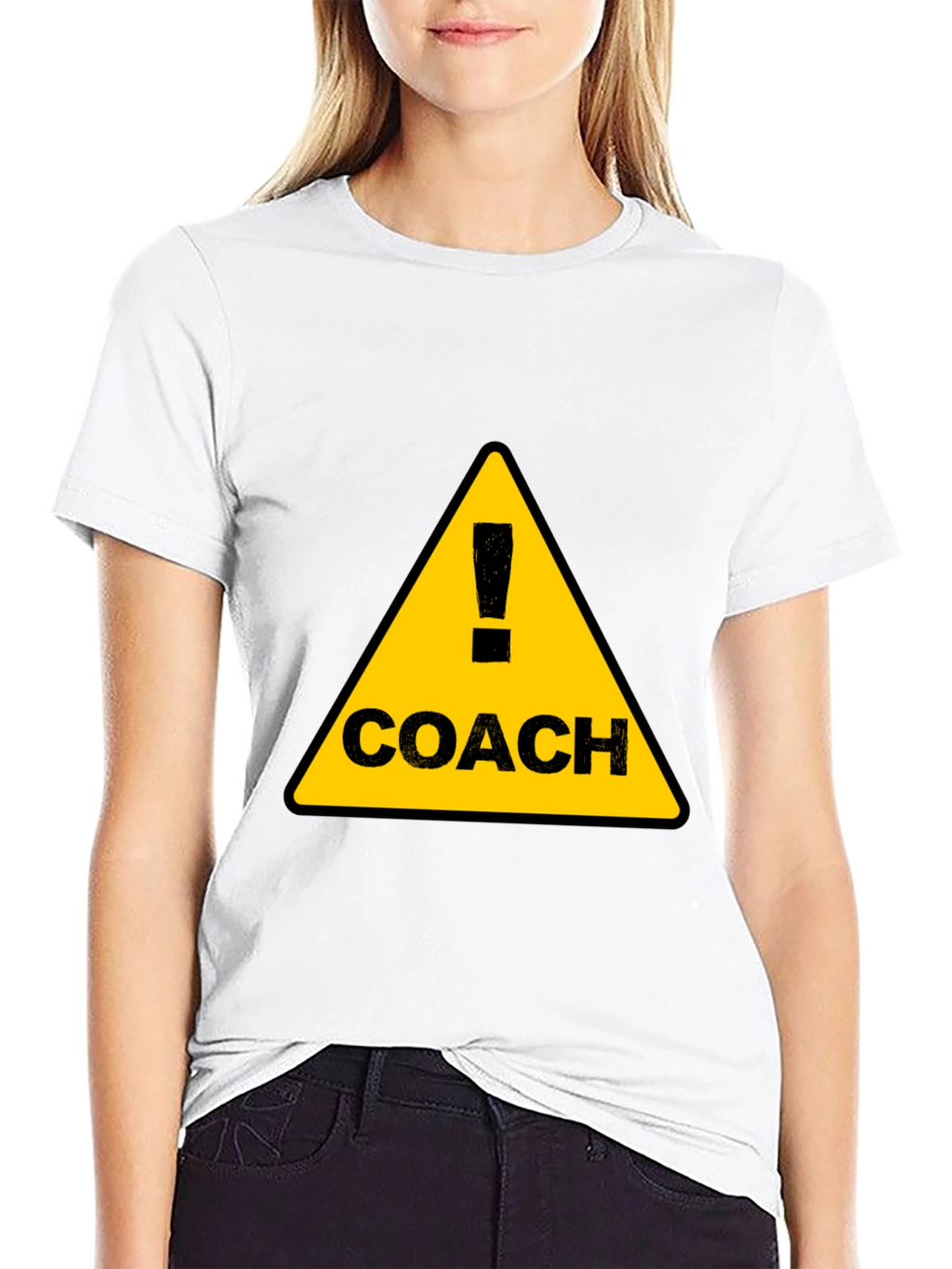 Coach Warning Sign Black T-Shirt