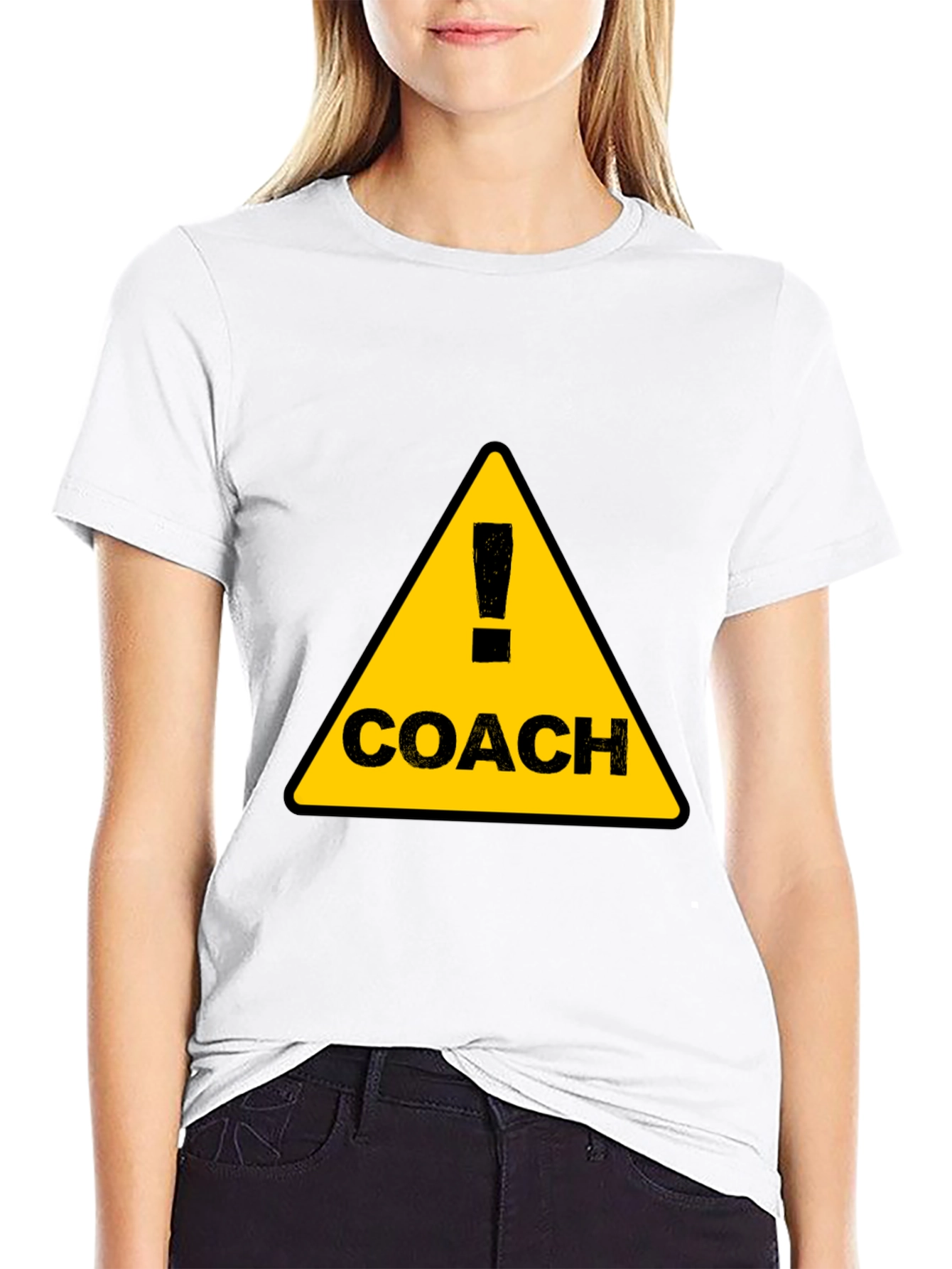 Coach Warning Sign Black T-Shirt